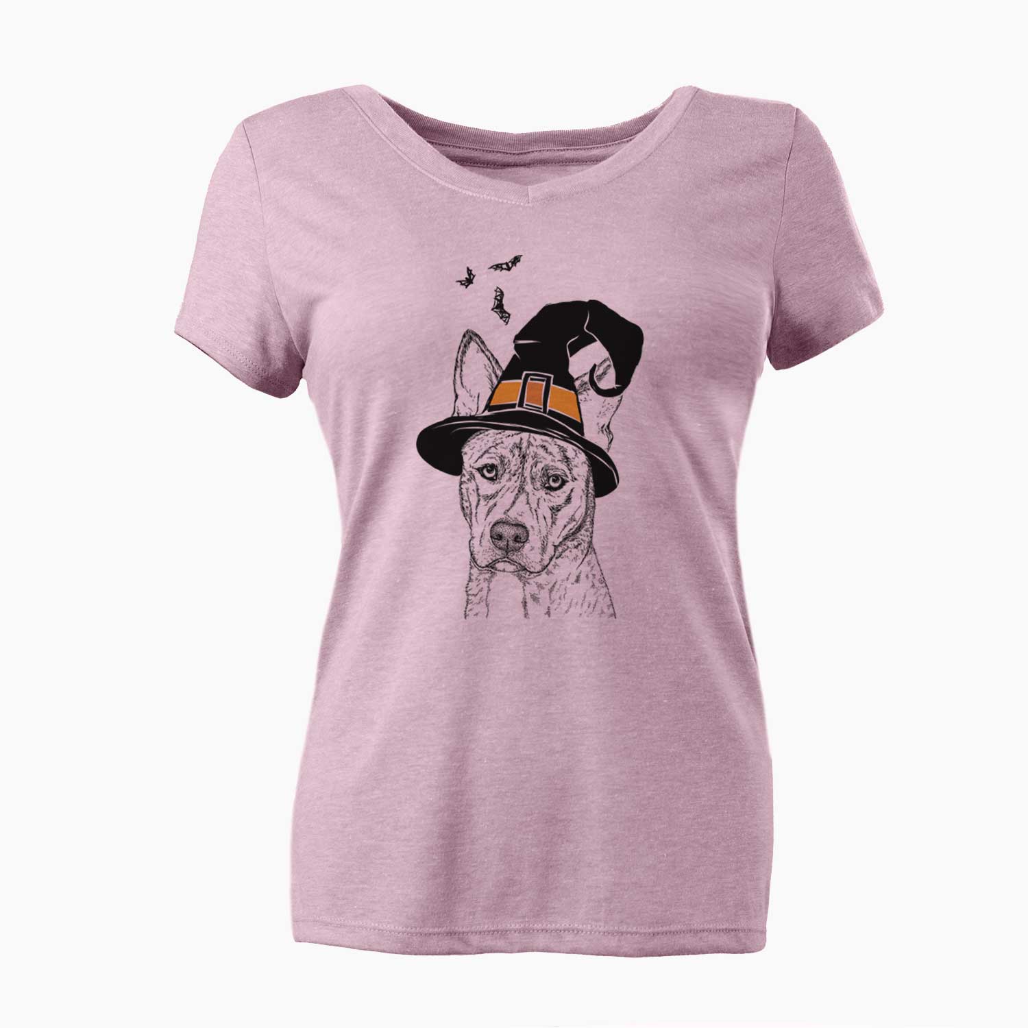 Witch Leo the Ibizan Hound Bull Mastiff Mix - Women's V-neck Shirt