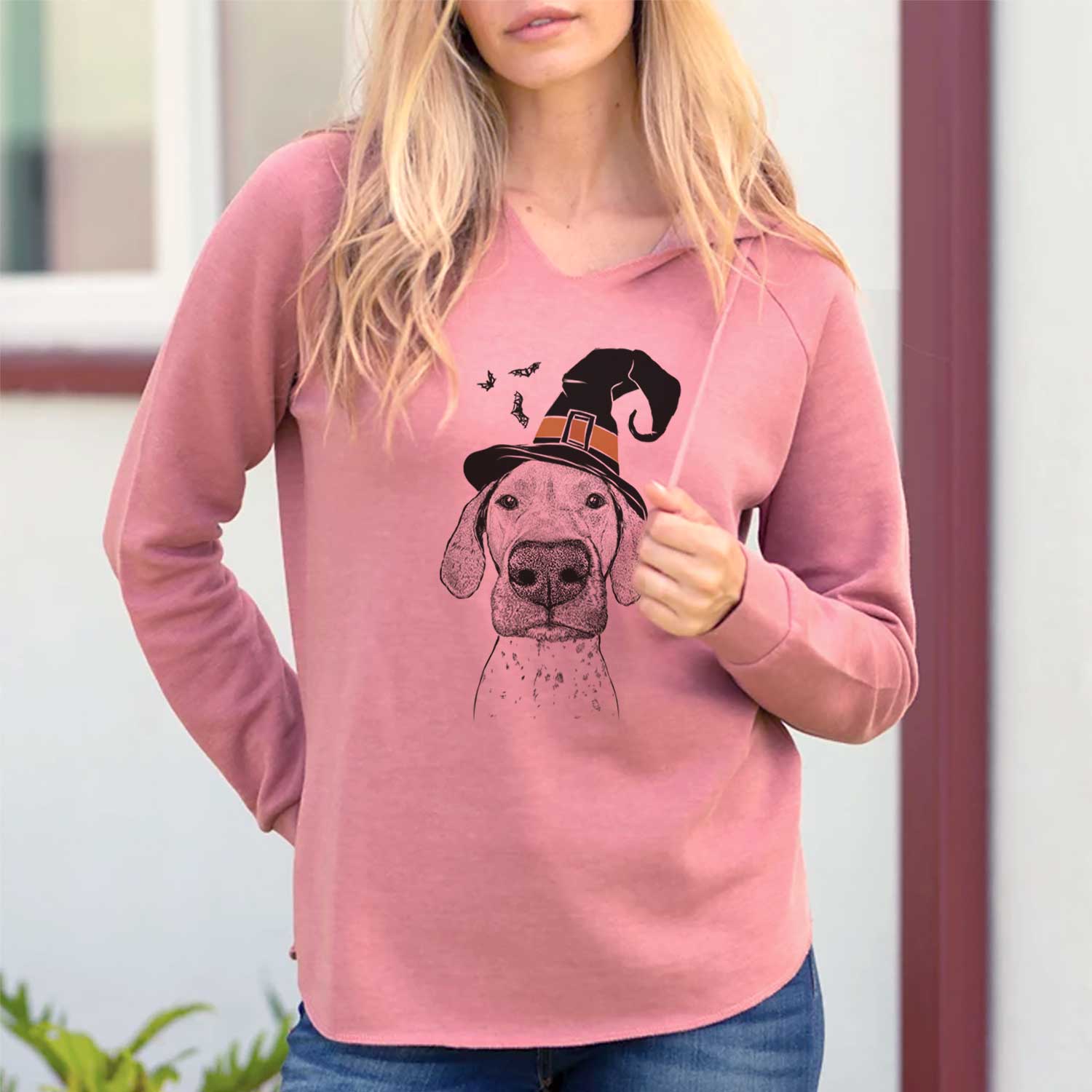 Witch Leroy the German Shorthaired Pointer - Cali Wave Hooded Sweatshirt