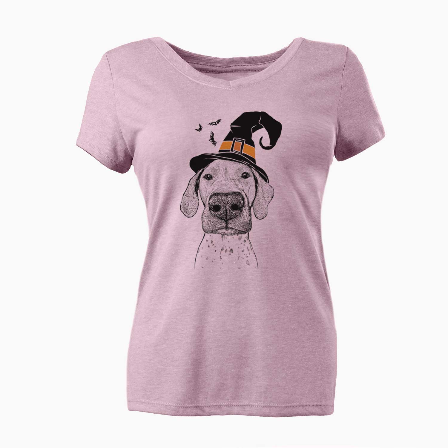 Witch Leroy the German Shorthaired Pointer - Women's V-neck Shirt