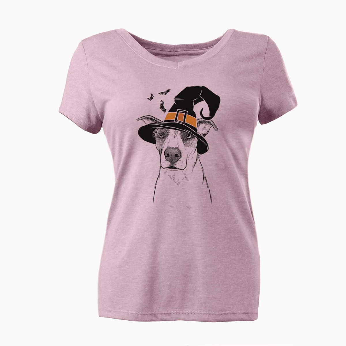 Witch Lily the Mixed Breed - Women's V-neck Shirt