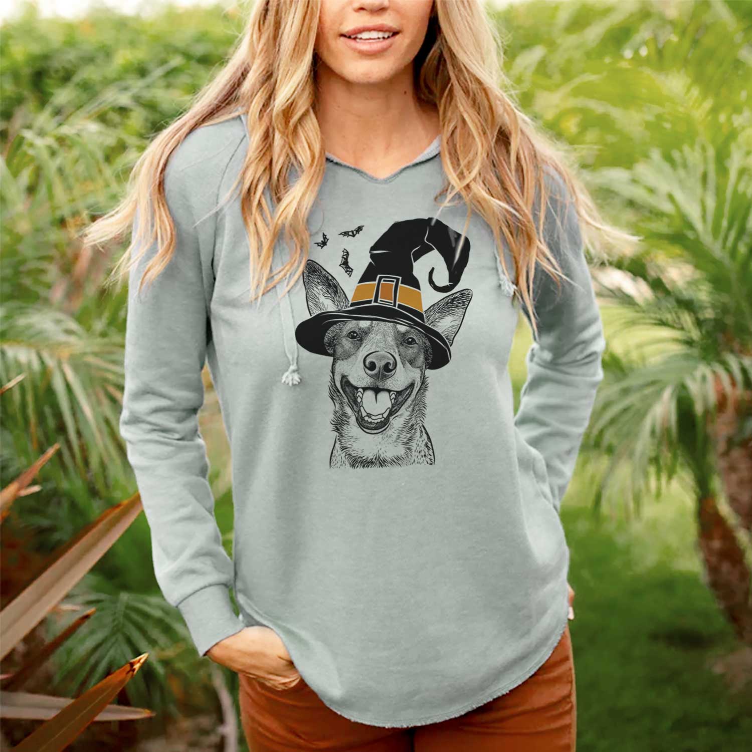 Witch Lily the Australian Cattle Dog - Cali Wave Hooded Sweatshirt