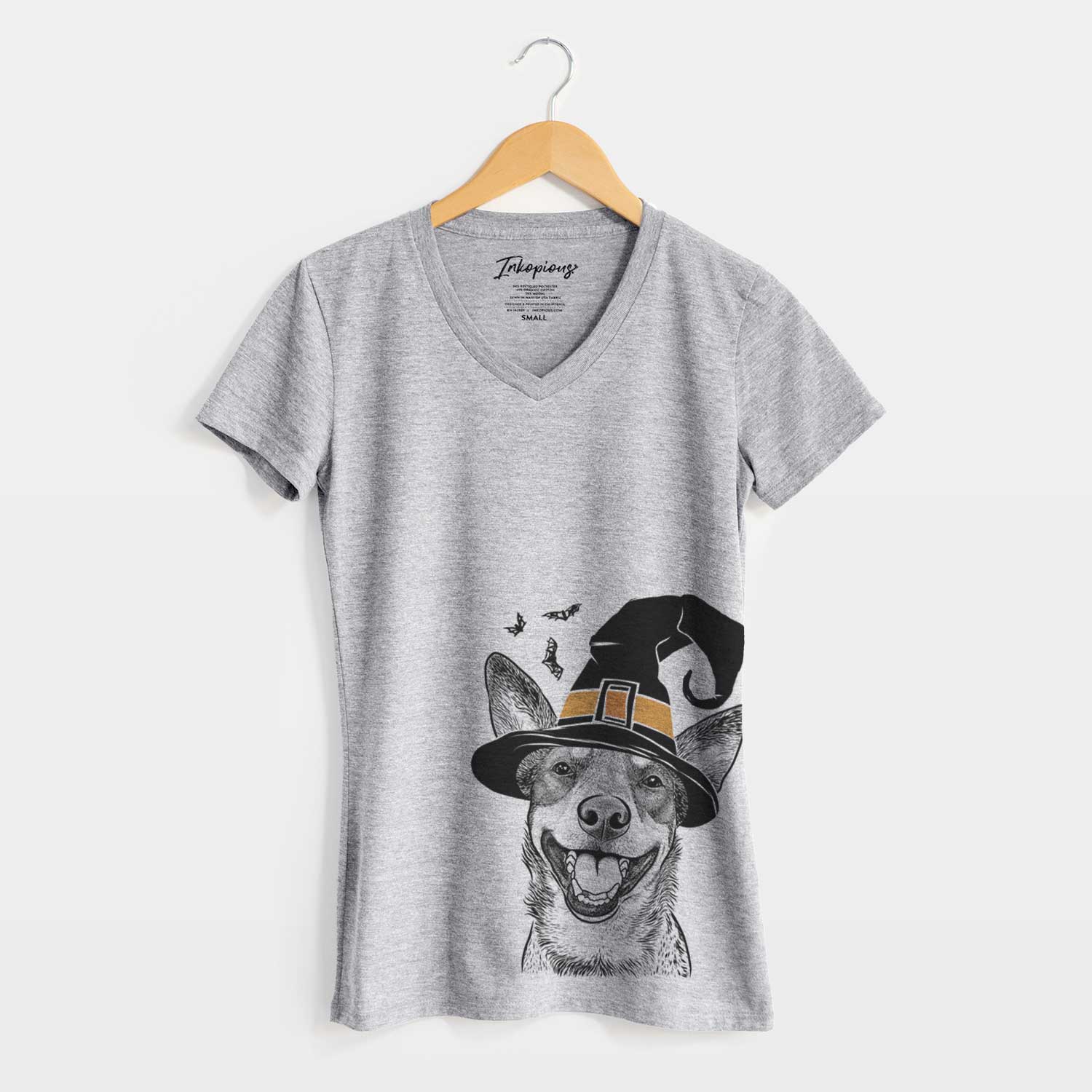 Witch Lily the Australian Cattle Dog - Women's V-neck Shirt