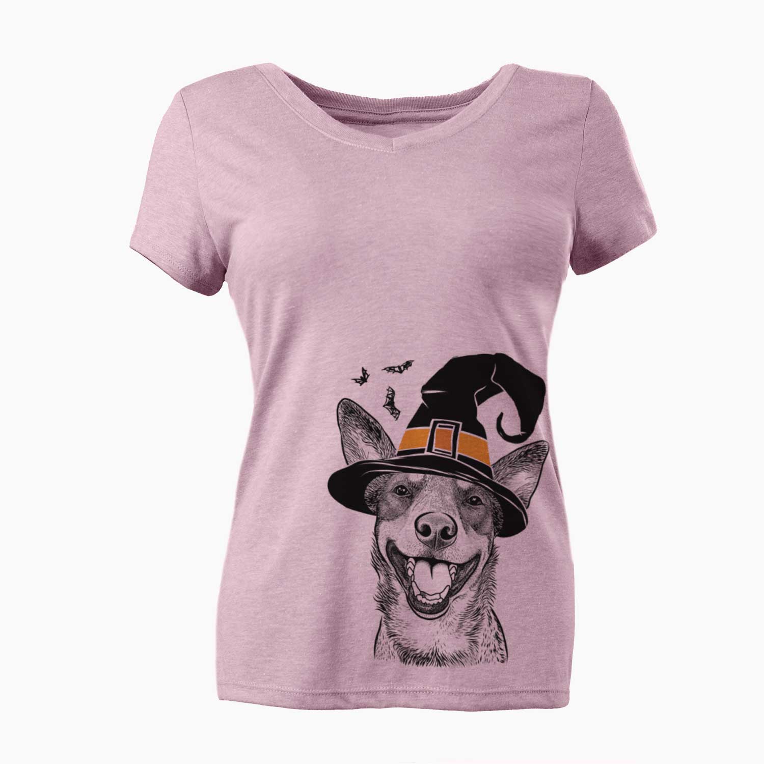 Witch Lily the Australian Cattle Dog - Women's V-neck Shirt