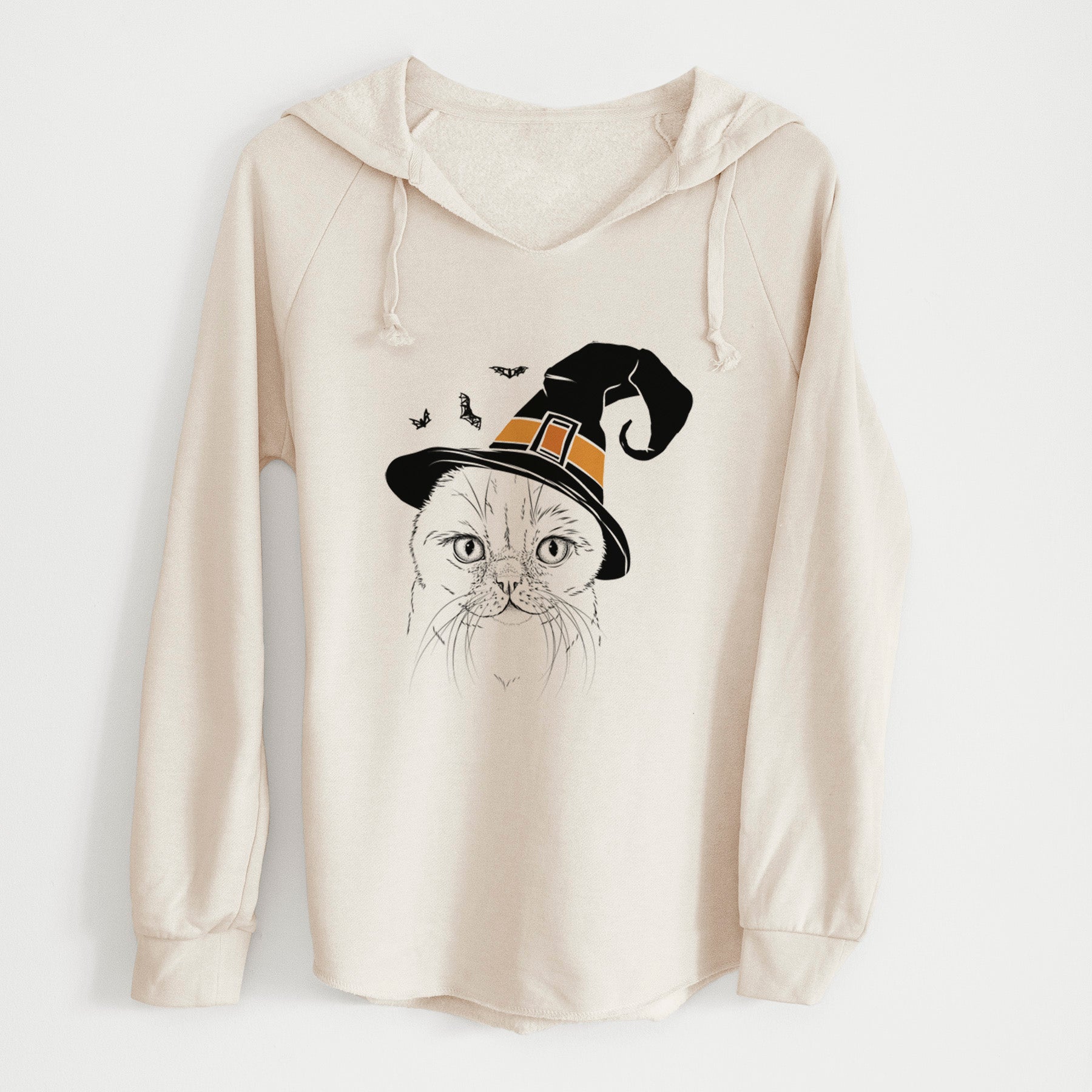 Witch Lina the Exotic Fold Cat - Cali Wave Hooded Sweatshirt