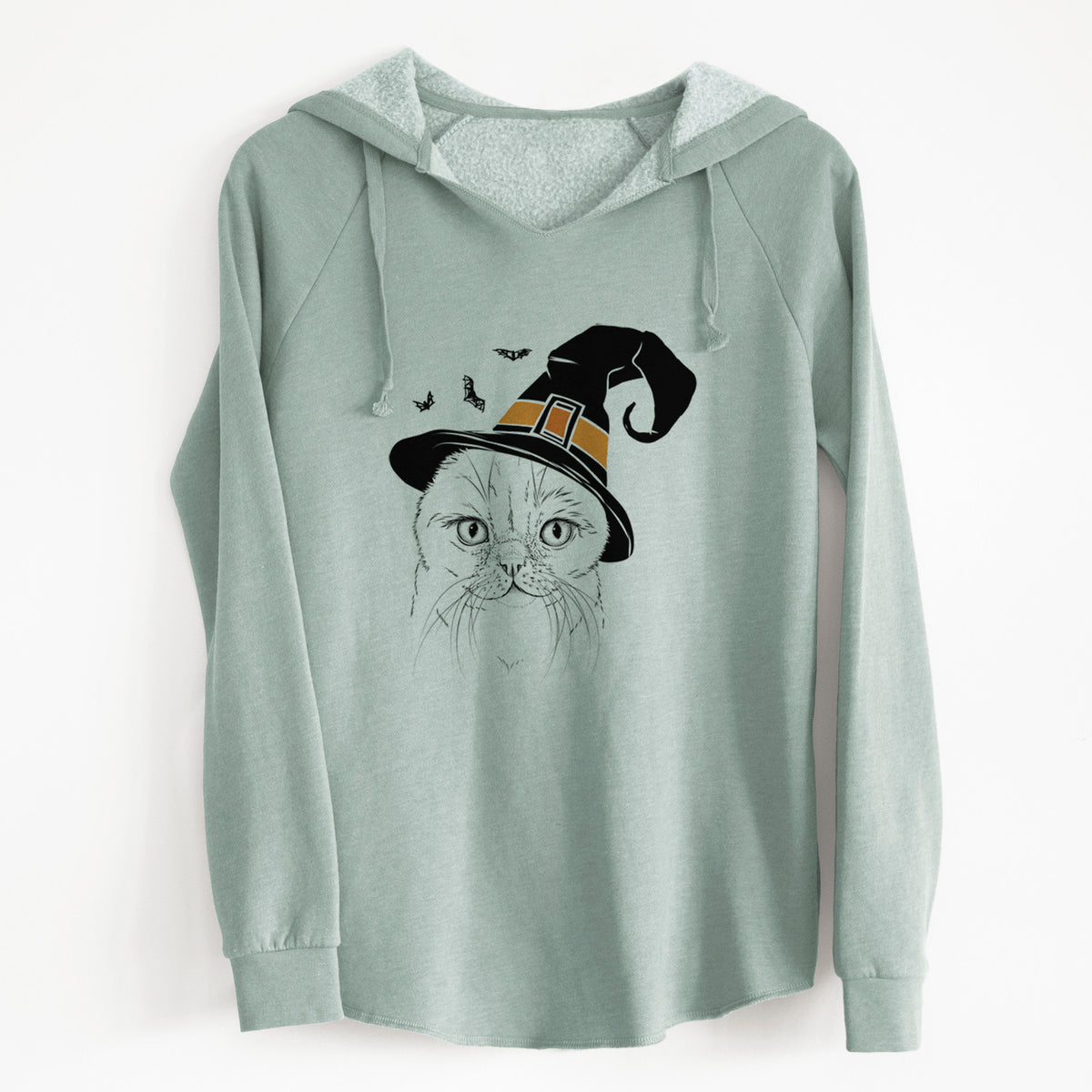 Witch Lina the Exotic Fold Cat - Cali Wave Hooded Sweatshirt