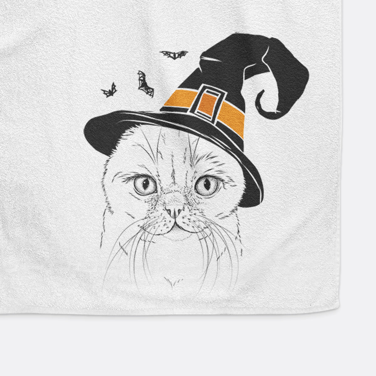 Lina the Exotic Fold Cat Decorative Hand Towel