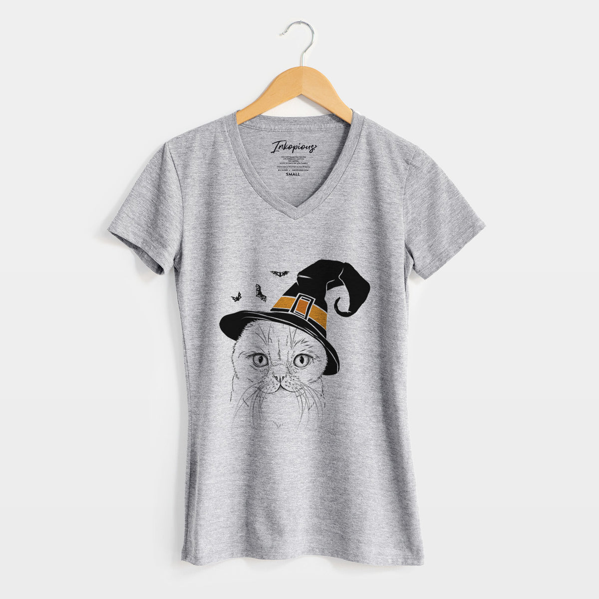 Witch Lina the Exotic Fold Cat - Women's Perfect V-neck Shirt