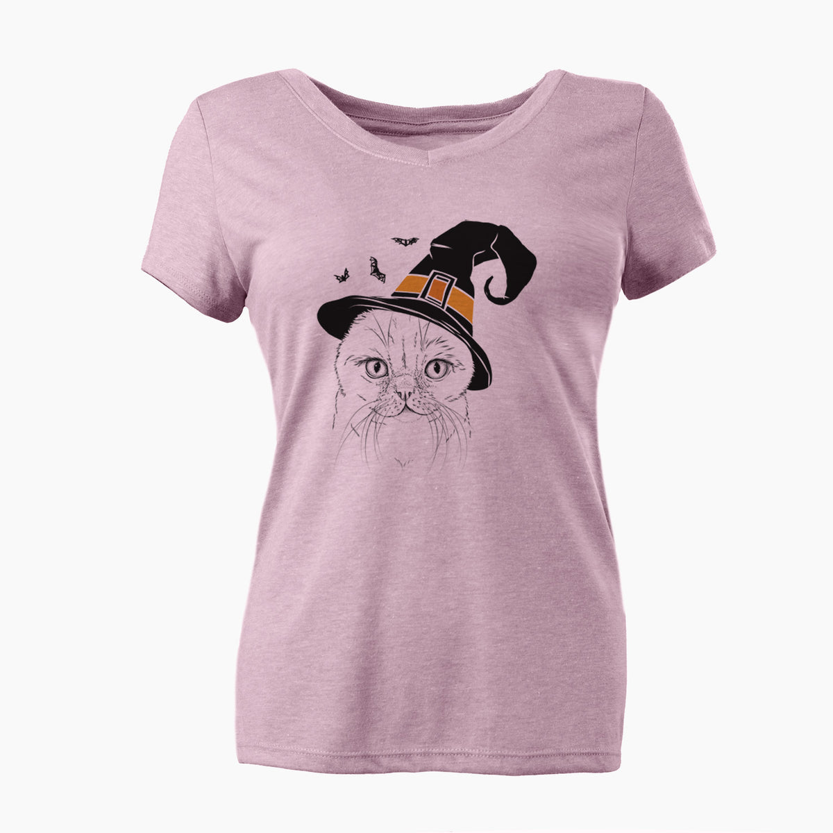 Witch Lina the Exotic Fold Cat - Women's Perfect V-neck Shirt