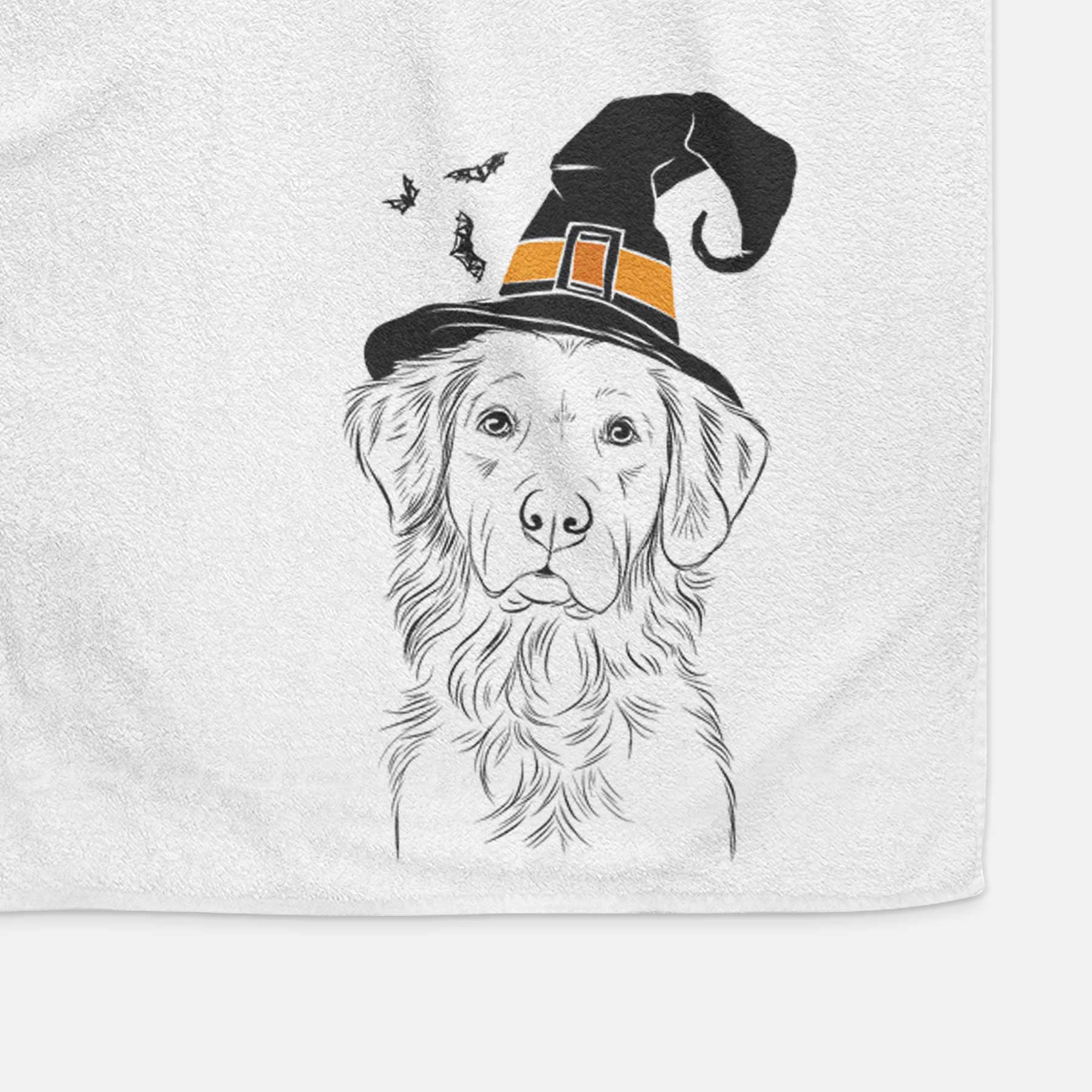 Linden the Golden Retriever Decorative Hand Towel