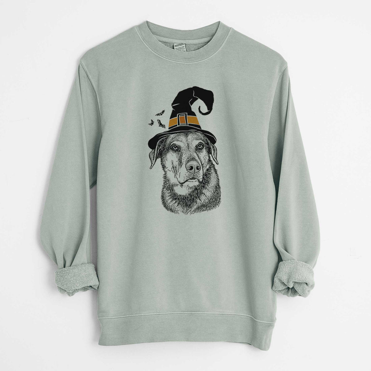 Witch Lobo the Shepherd Mix - Unisex Pigment Dyed Crew Sweatshirt