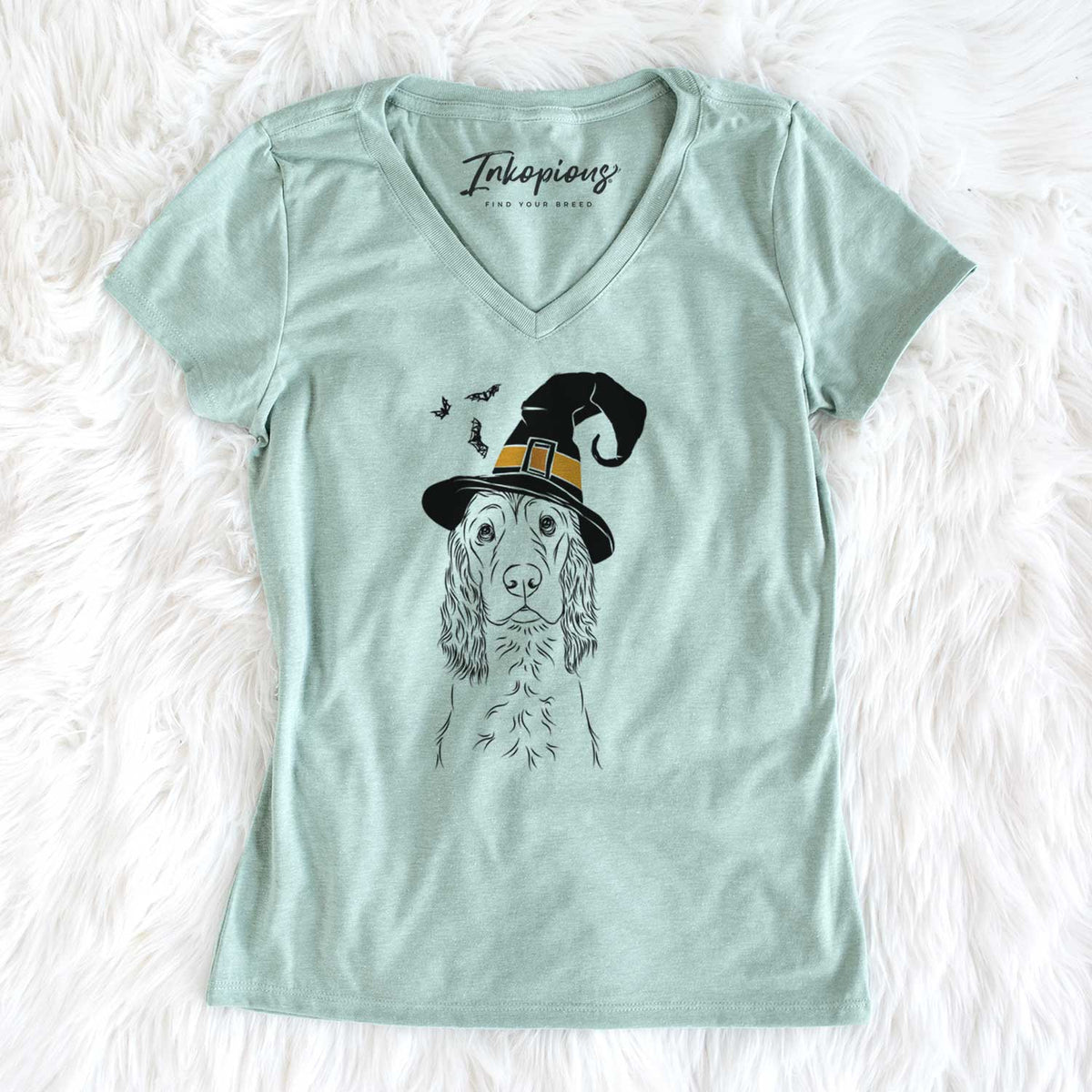 Witch Logan the Cocker Spaniel - Women's V-neck Shirt