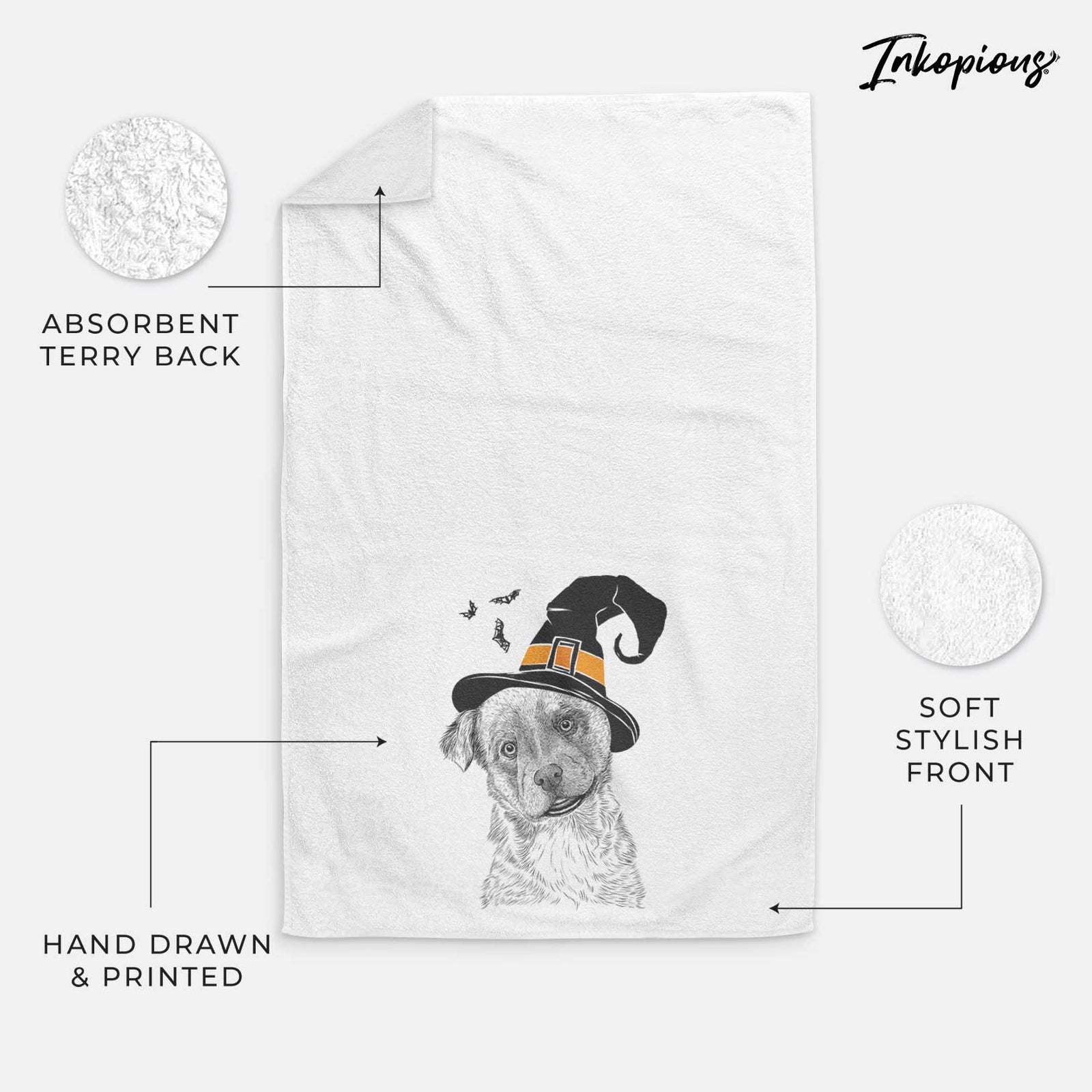 Loki Bear the Australian Cattle Dog Mix Decorative Hand Towel