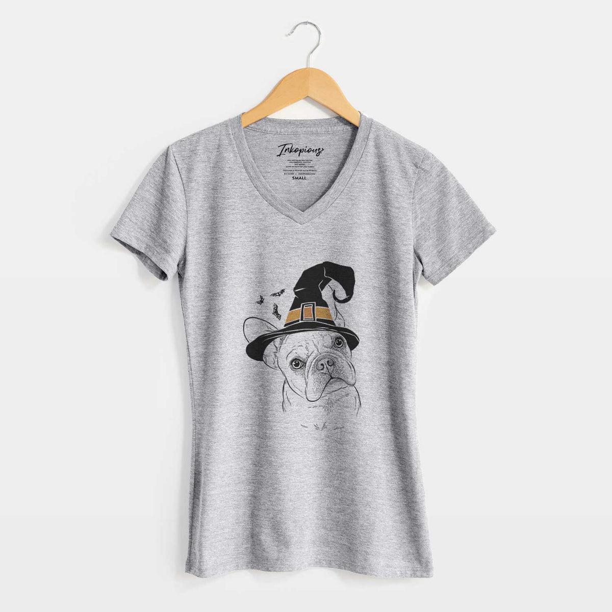 Witch Loki the French Bulldog - Women's V-neck Shirt