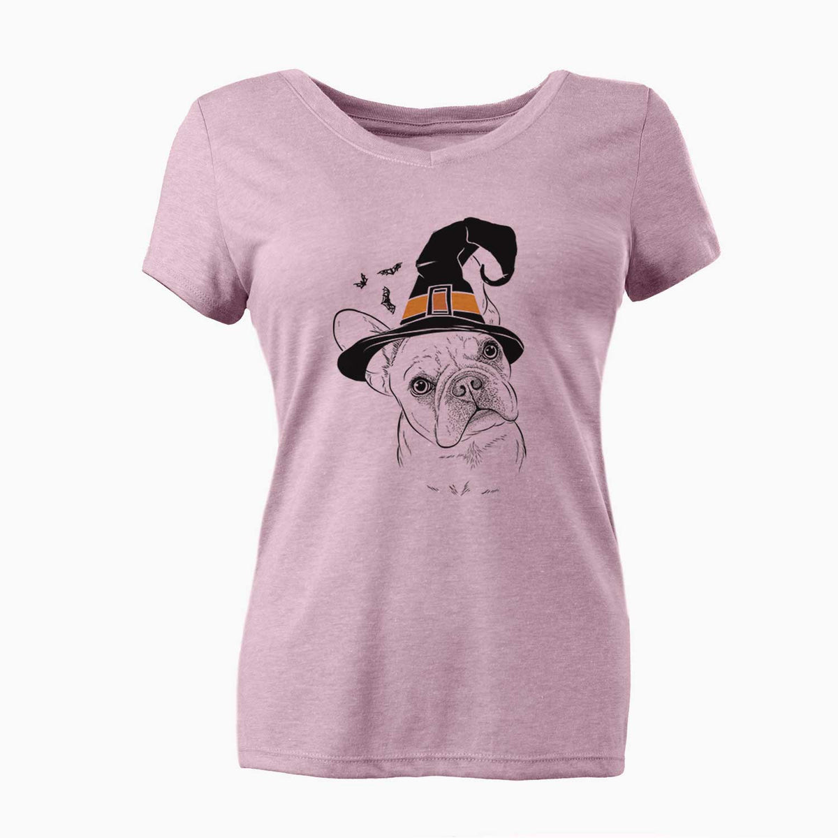 Witch Loki the French Bulldog - Women's V-neck Shirt