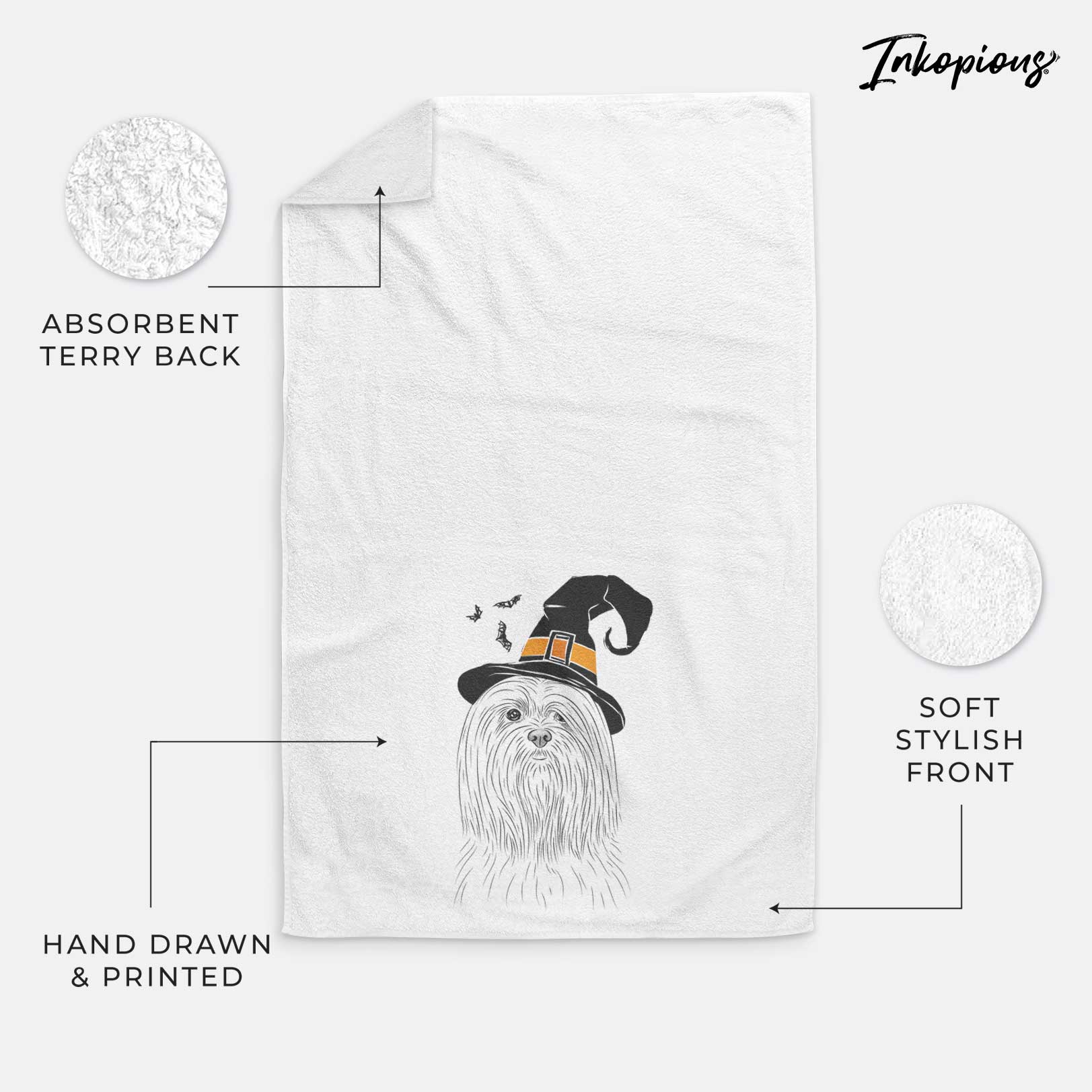 Lorenzo the Lhasa Apso Decorative Hand Towel