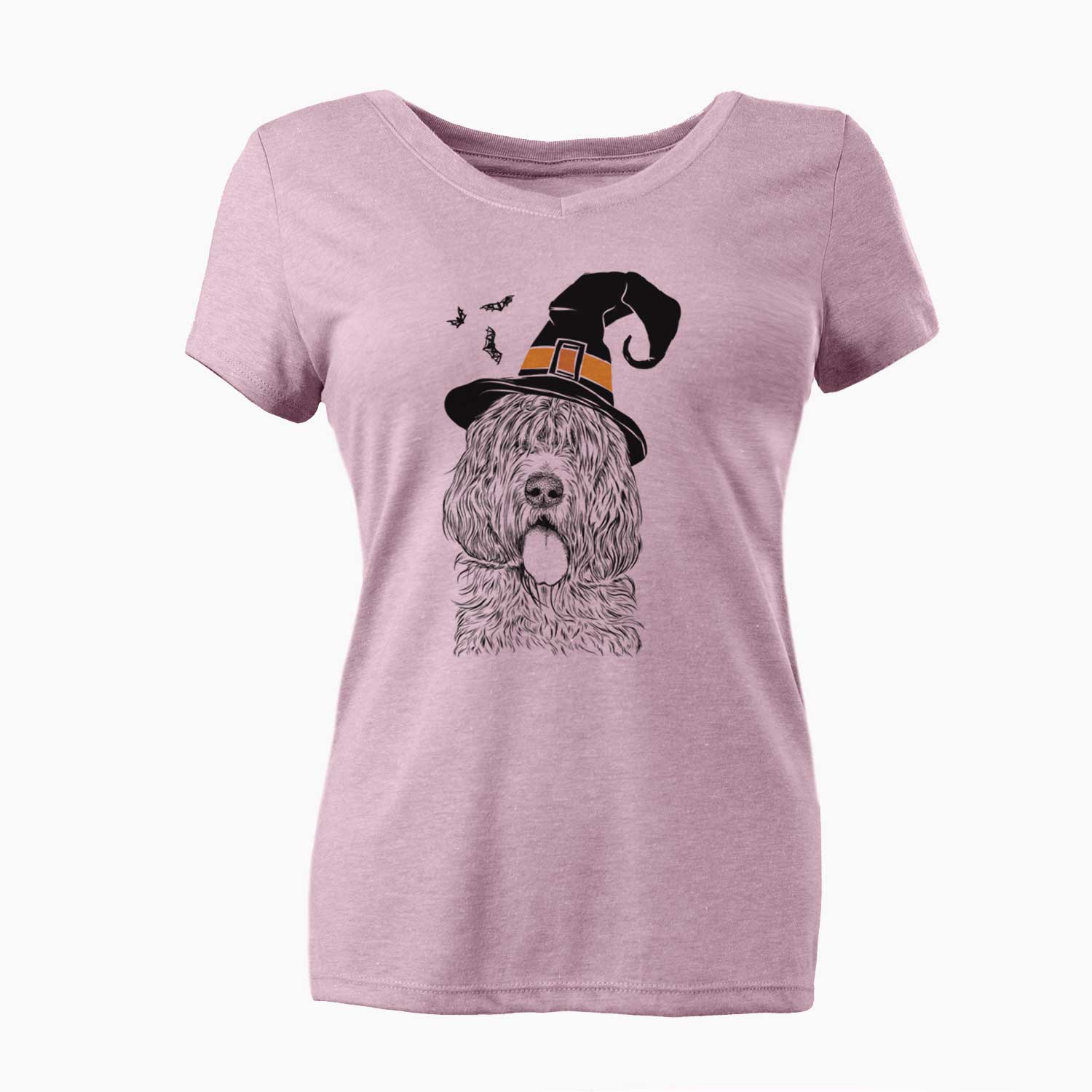 Witch Lou the Otterhound - Women's V-neck Shirt