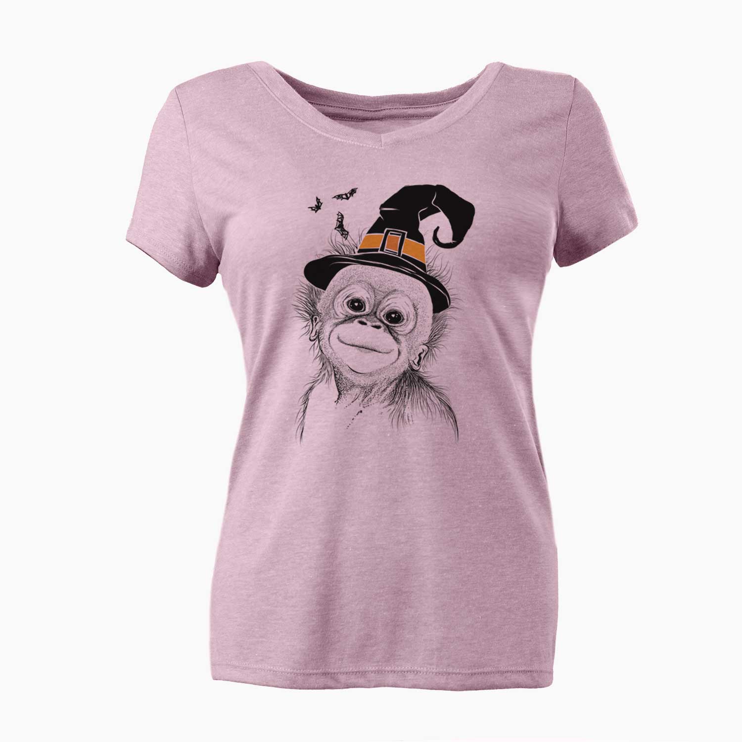 Witch Louie the Baby Orangutan - Women's V-neck Shirt