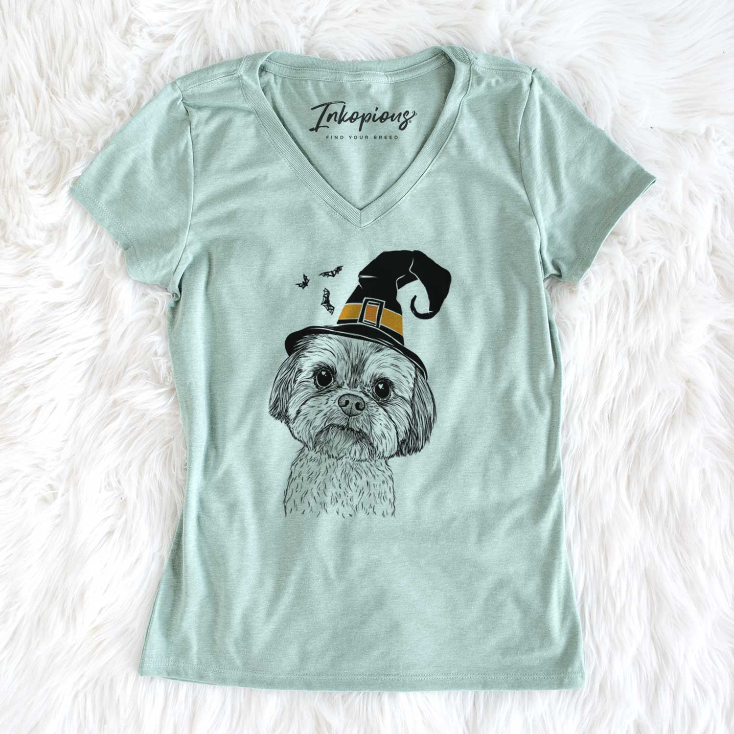 Witch Lucy the Shorkie - Women's V-neck Shirt
