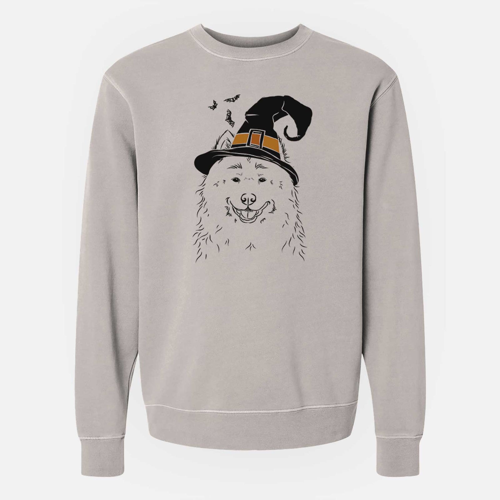 Witch Luka the Samoyed - Unisex Pigment Dyed Crew Sweatshirt