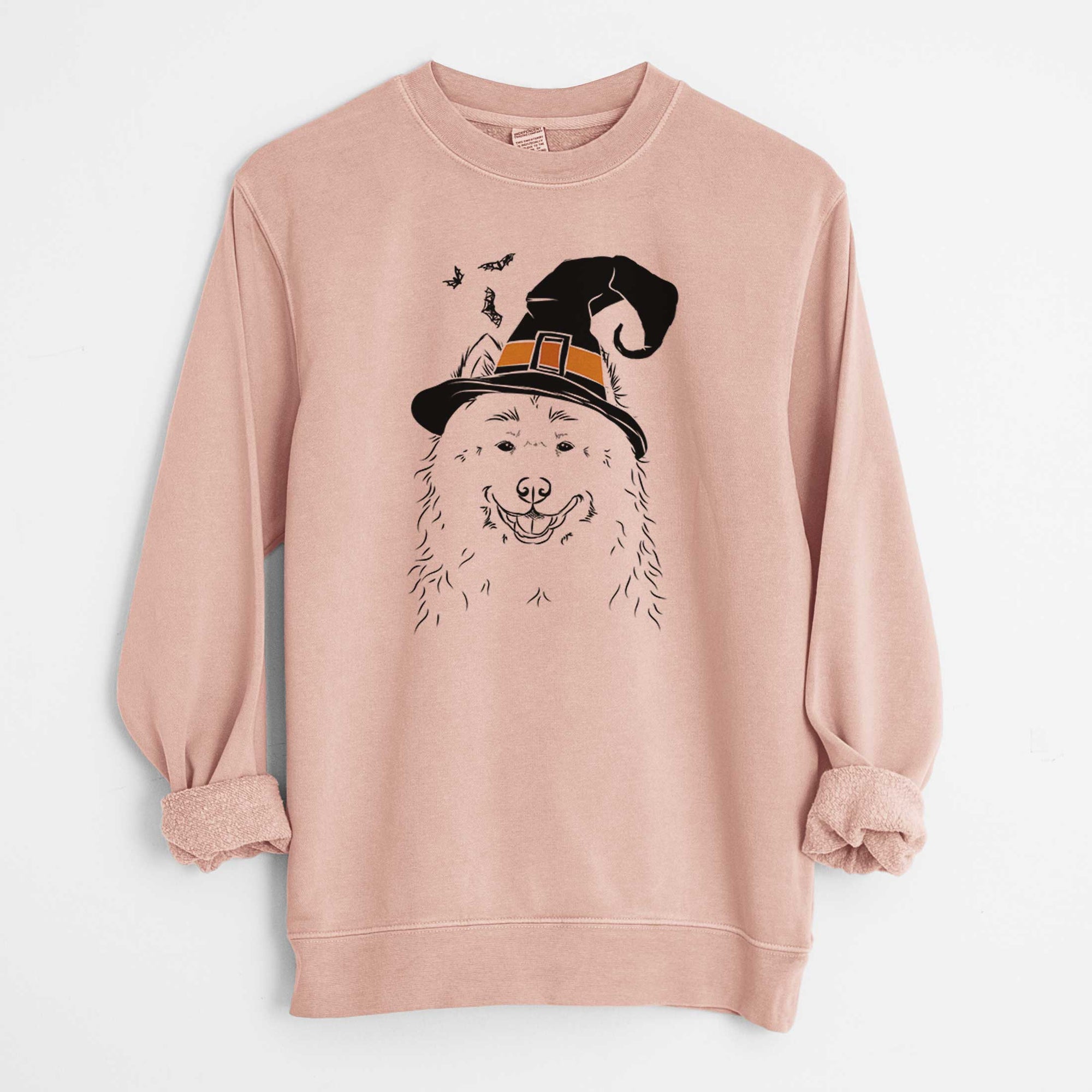 Witch Luka the Samoyed - Unisex Pigment Dyed Crew Sweatshirt