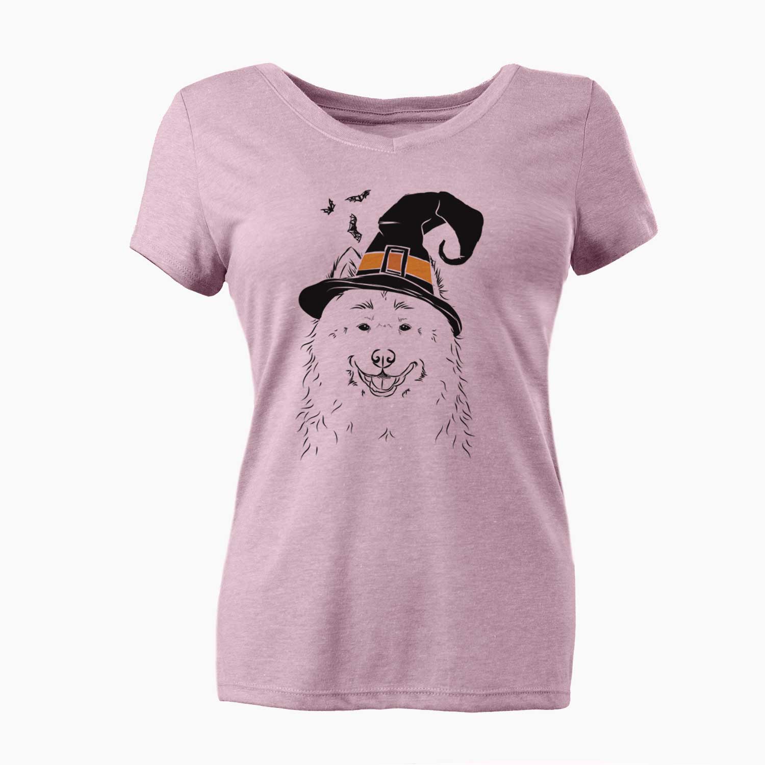 Witch Luka the Samoyed - Women's V-neck Shirt