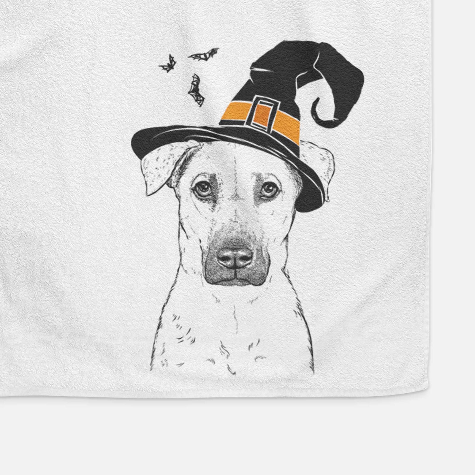 Luna the Black Mouth Cur Decorative Hand Towel