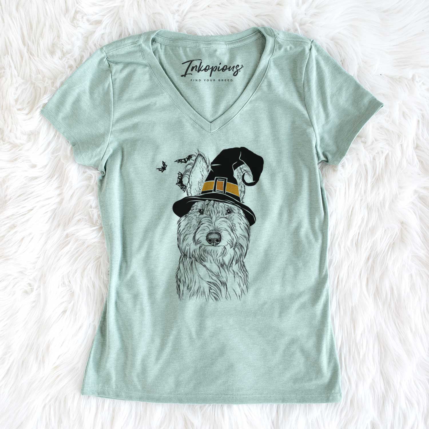 Witch Luna the Berger Picard - Women's V-neck Shirt