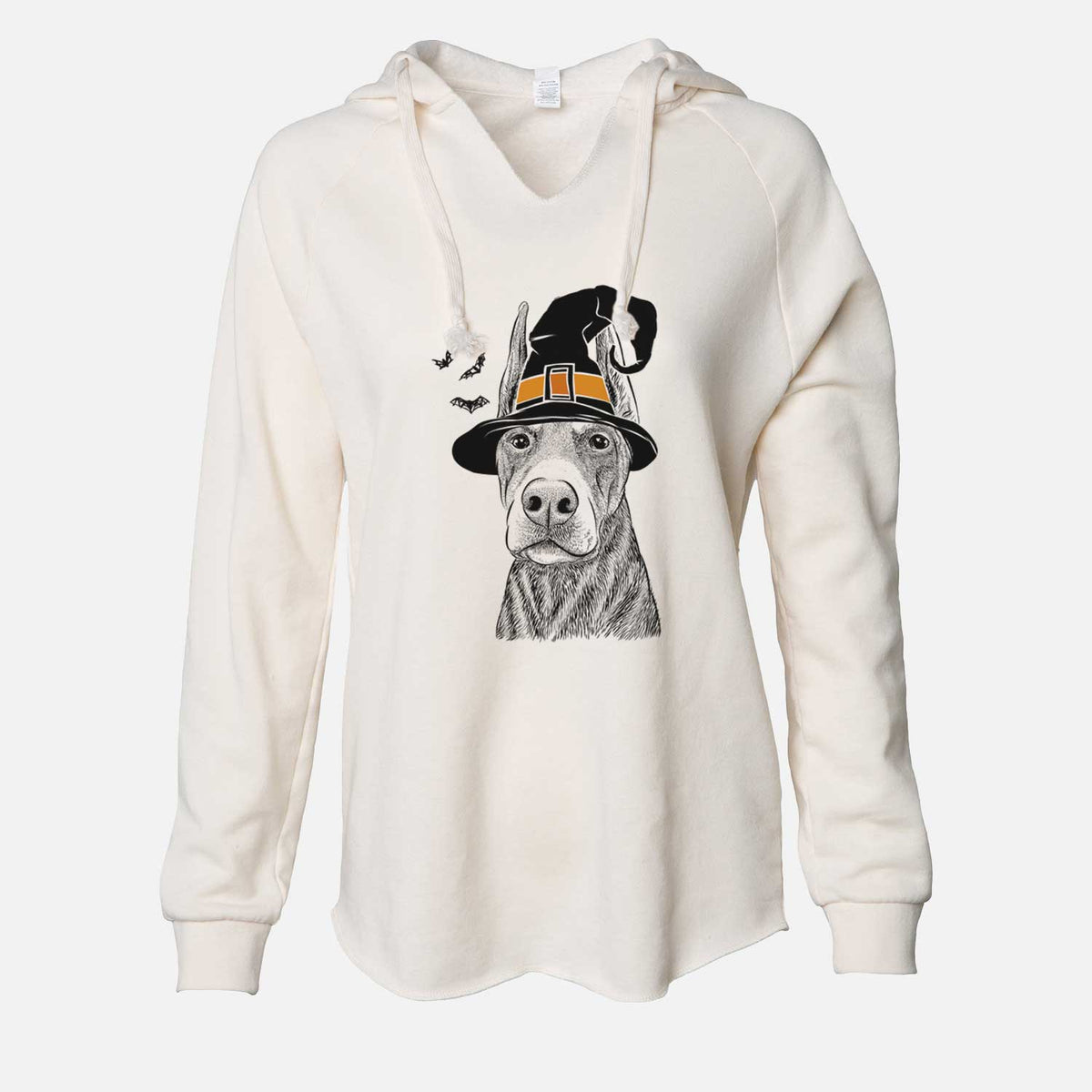 Witch Luna the Doberman Pinscher - Cali Wave Hooded Sweatshirt