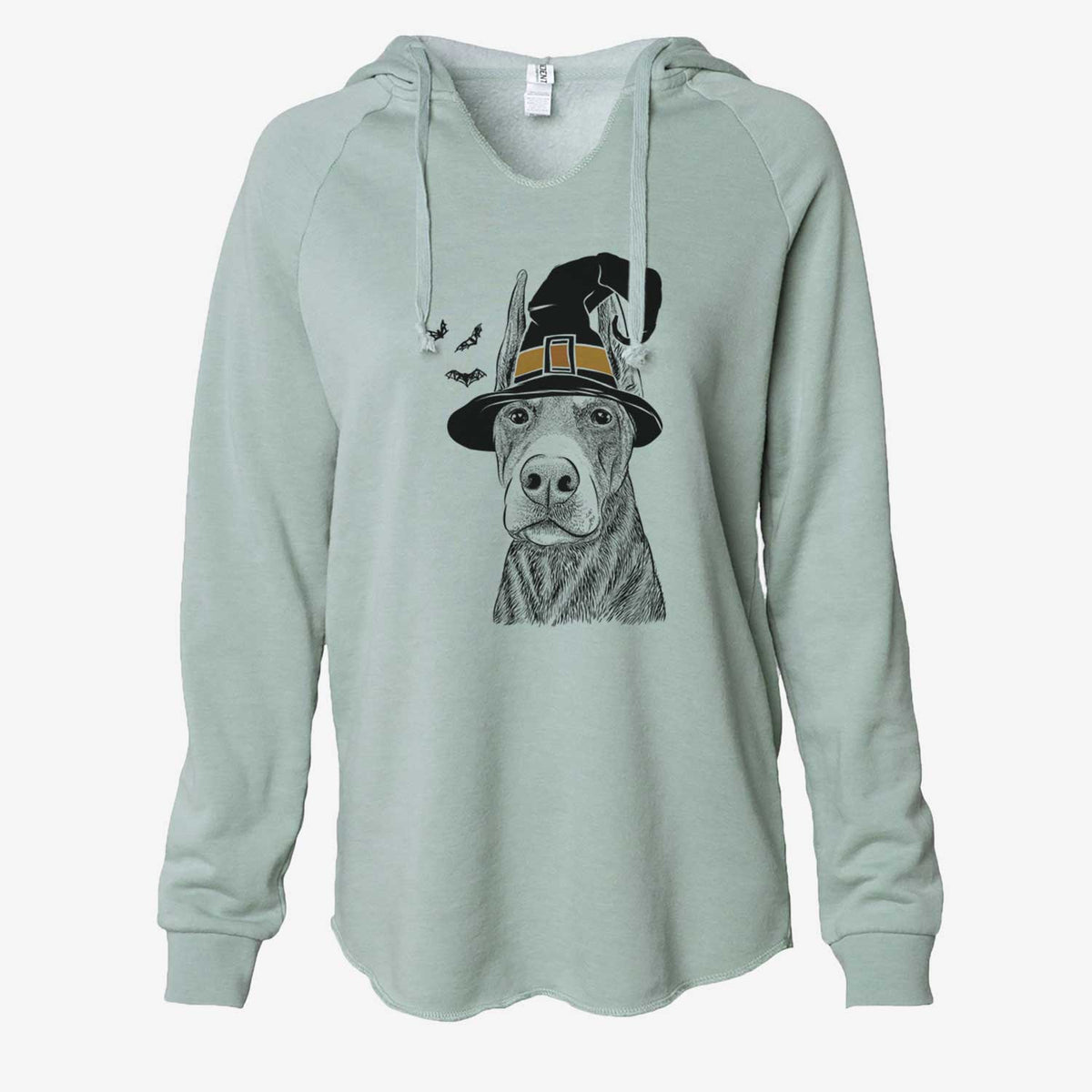 Witch Luna the Doberman Pinscher - Cali Wave Hooded Sweatshirt