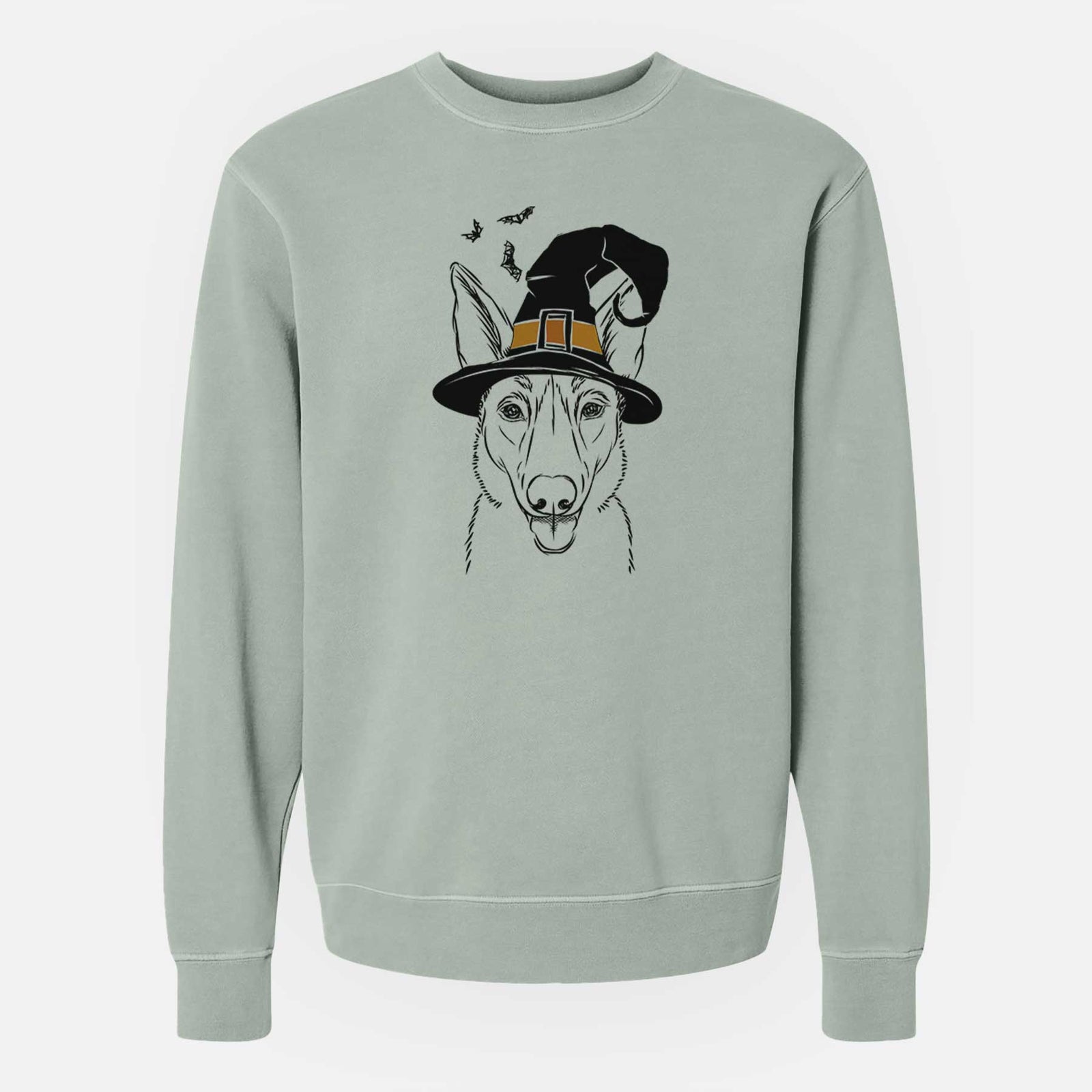 Witch Lyric the Belgian Malinois - Unisex Pigment Dyed Crew Sweatshirt