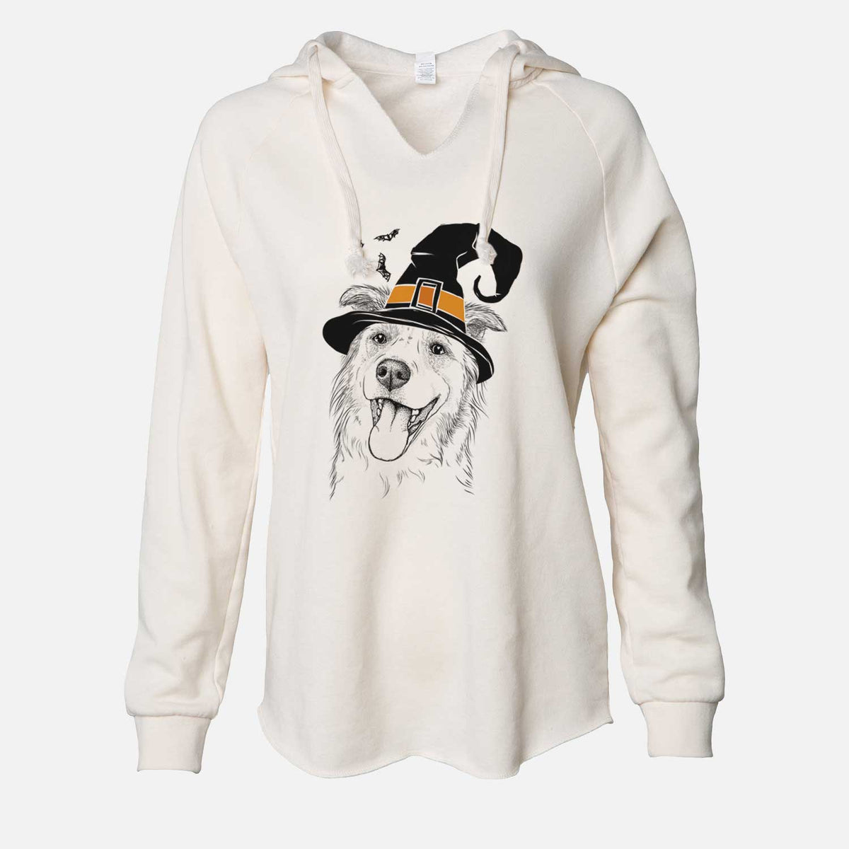 Witch Macaroni the Border Collie - Cali Wave Hooded Sweatshirt