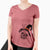 Witch Macy the Pug - Women's V-neck Shirt