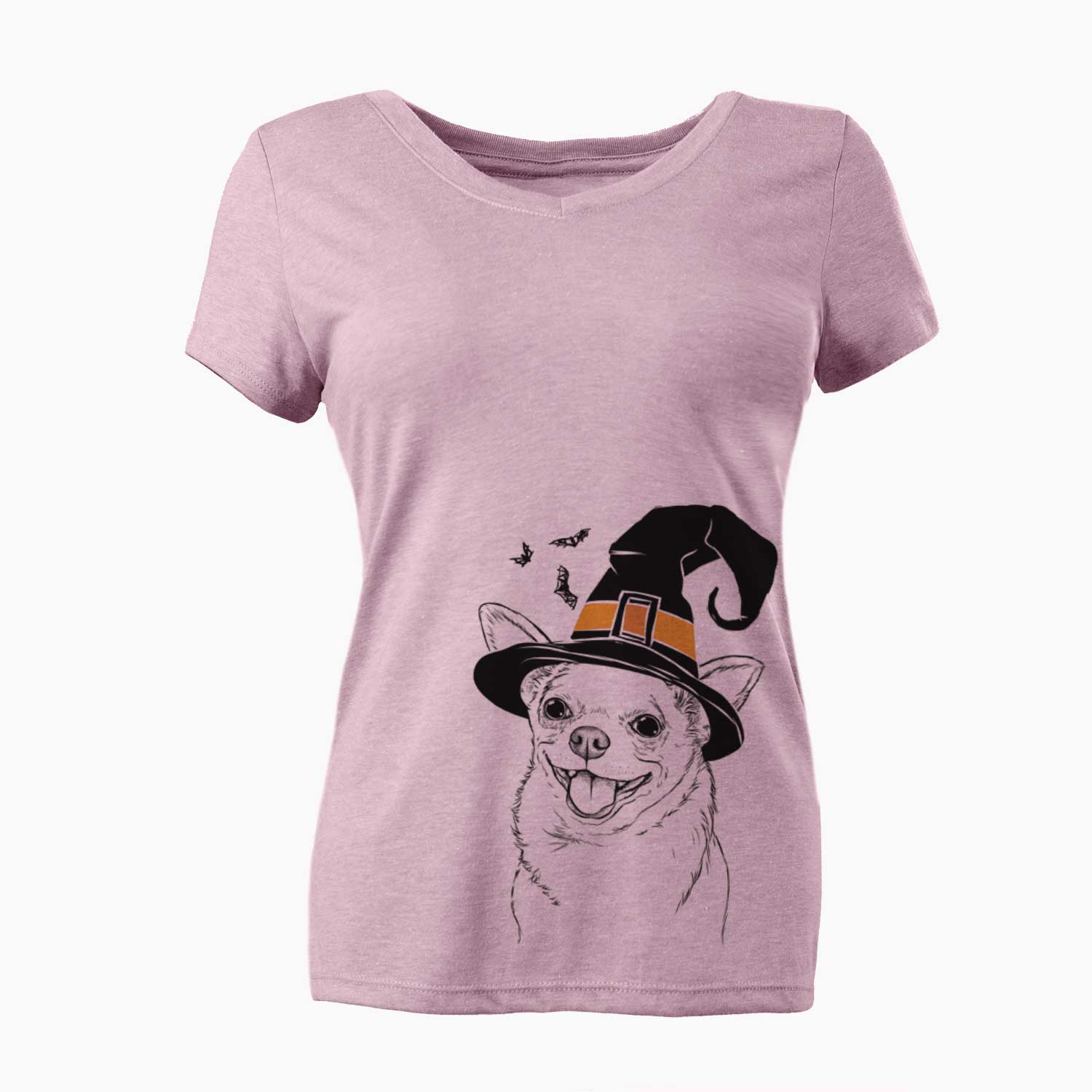 Witch Maddison Pearl the Chihuahua - Women's V-neck Shirt