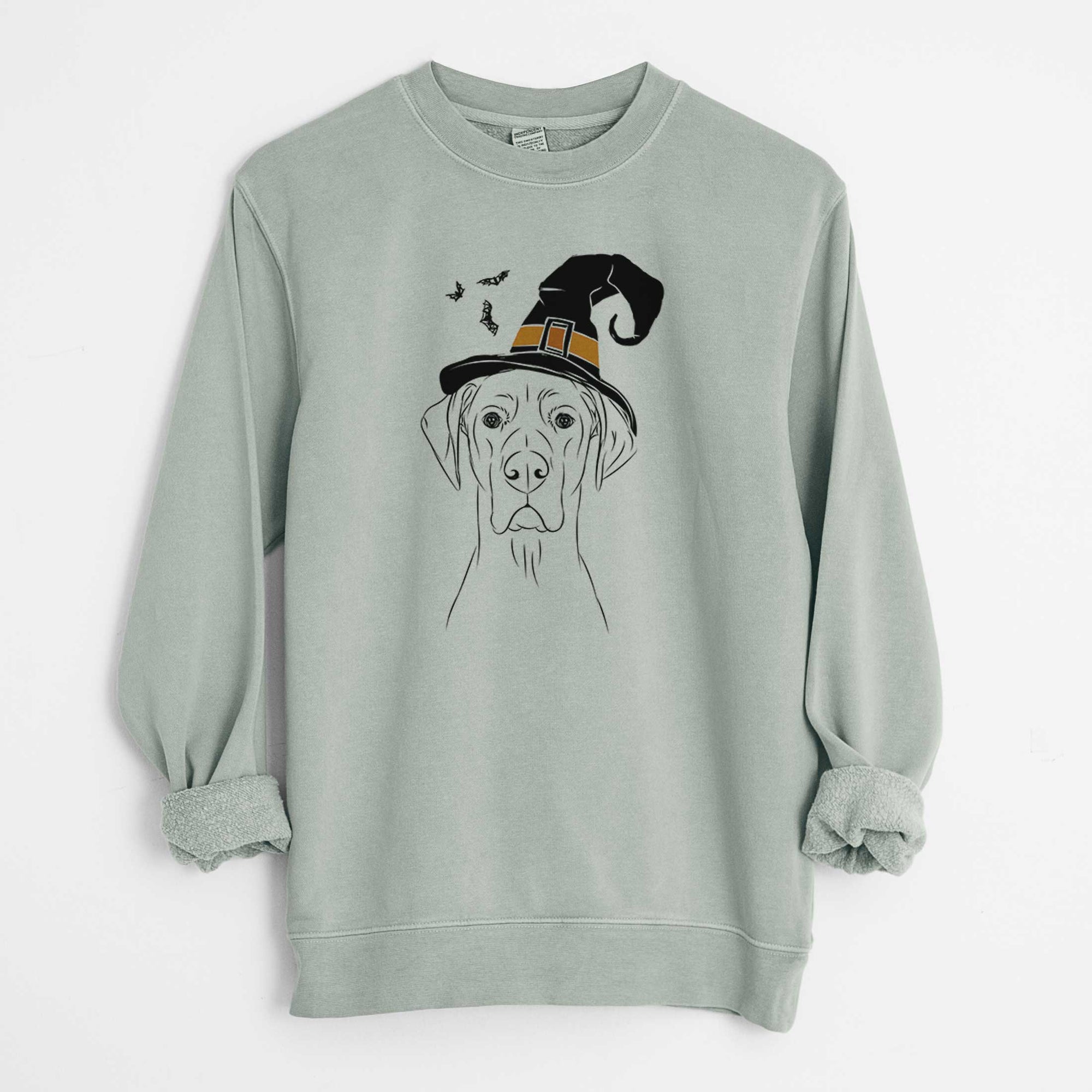 Witch Maddox the Great Dane - Unisex Pigment Dyed Crew Sweatshirt