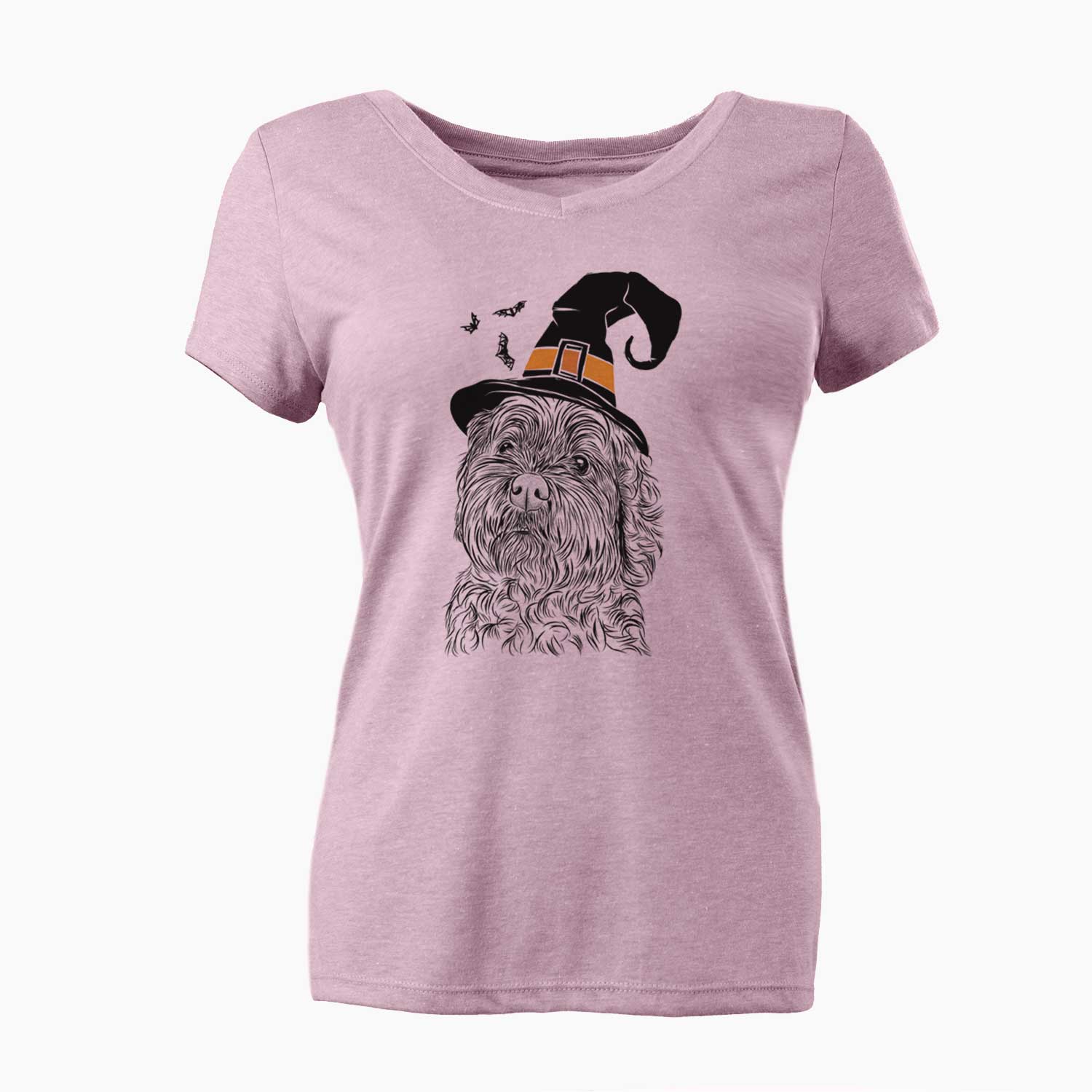 Witch Maggie Girl the Cockapoo - Women's V-neck Shirt