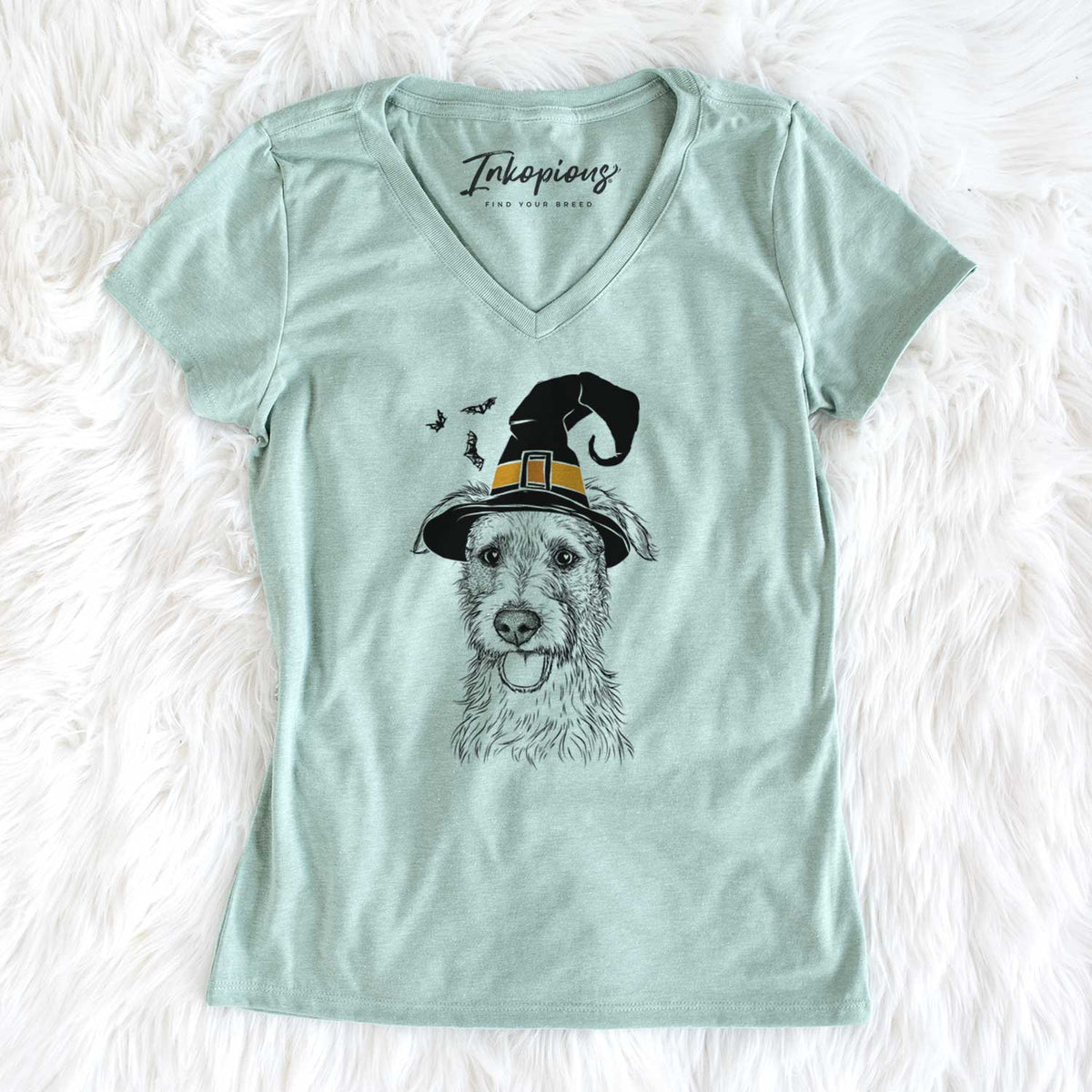 Witch Maggie the Terrier Mix - Women's V-neck Shirt