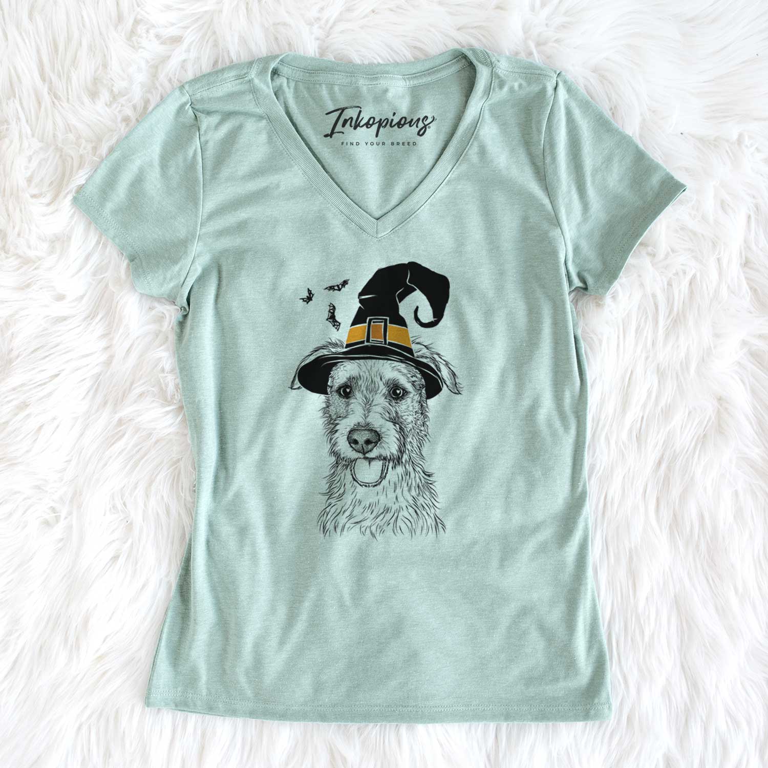 Witch Maggie the Terrier Mix - Women's V-neck Shirt
