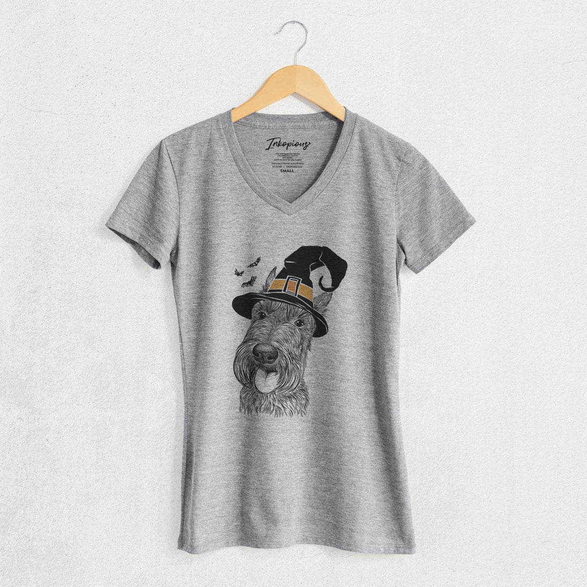 Witch Magnus the Scottish Terrier - Women's V-neck Shirt
