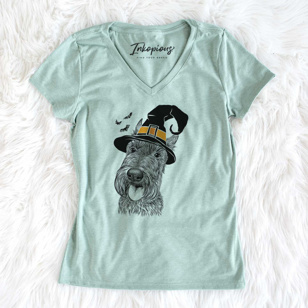 Witch Magnus the Scottish Terrier - Women's V-neck Shirt