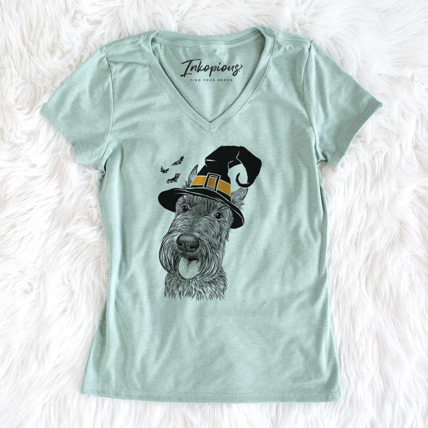 Witch Magnus the Scottish Terrier - Women's V-neck Shirt