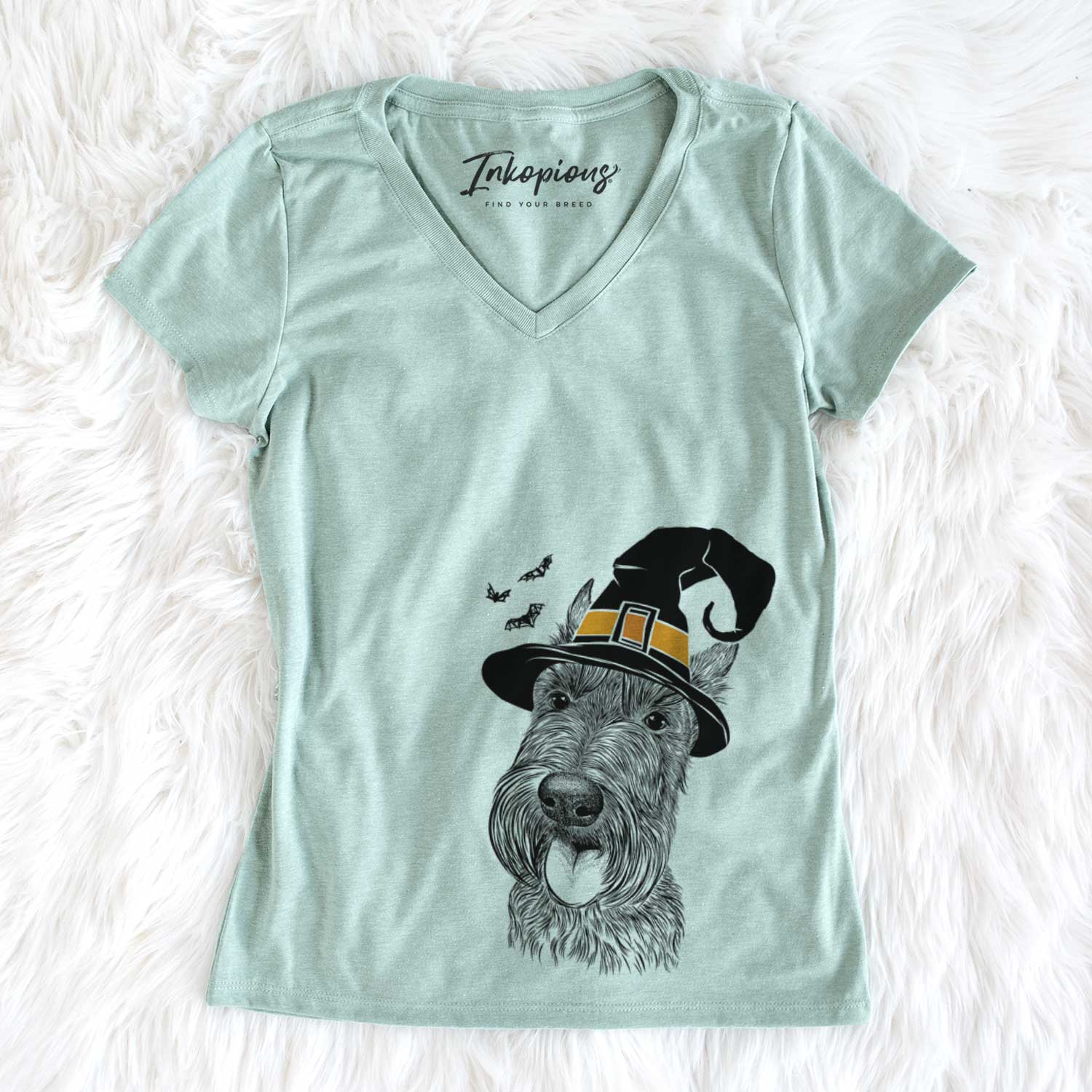 Witch Magnus the Scottish Terrier - Women's V-neck Shirt