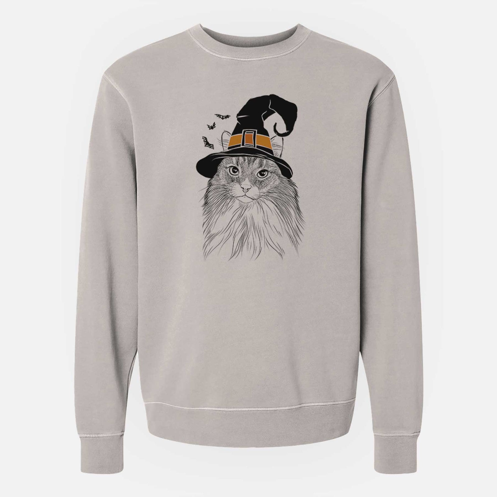 Witch Maks the Siberian Cat - Unisex Pigment Dyed Crew Sweatshirt