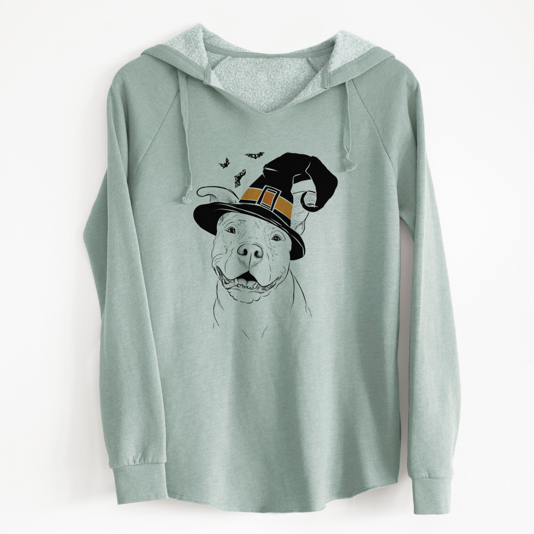 Witch Malibu the Staffordshire Terrier/Pitbull Mix - Cali Wave Hooded Sweatshirt