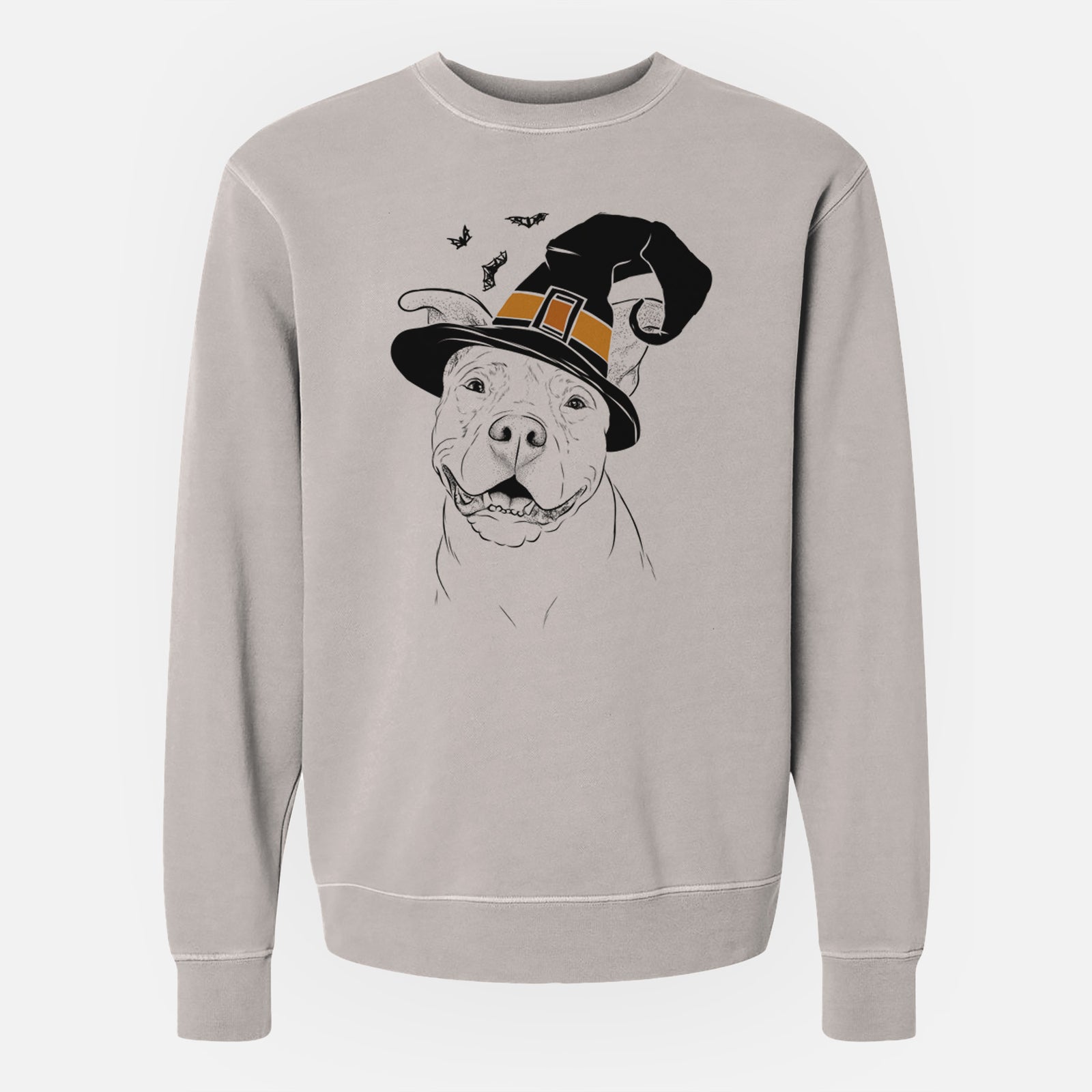 Witch Malibu the Staffordshire Terrier/Pitbull Mix - Unisex Pigment Dyed Crew Sweatshirt