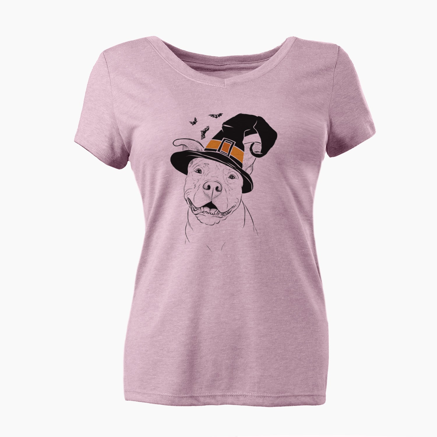 Witch Malibu the Staffordshire Terrier/Pitbull Mix - Women's Perfect V-neck Shirt