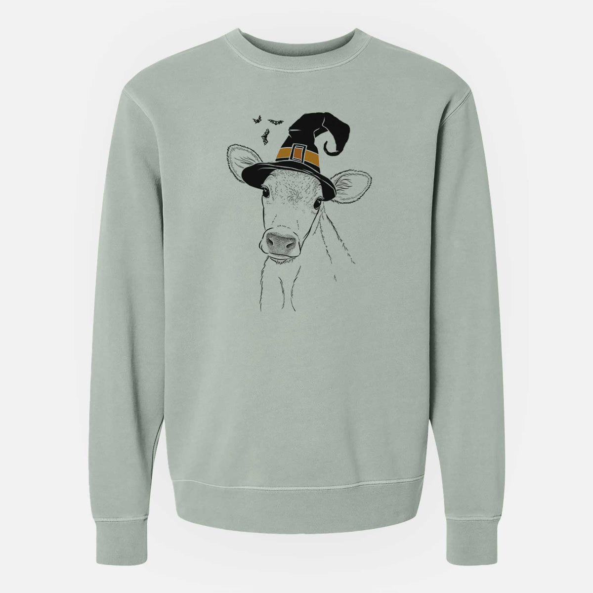 Witch Malu the Cow - Unisex Pigment Dyed Crew Sweatshirt