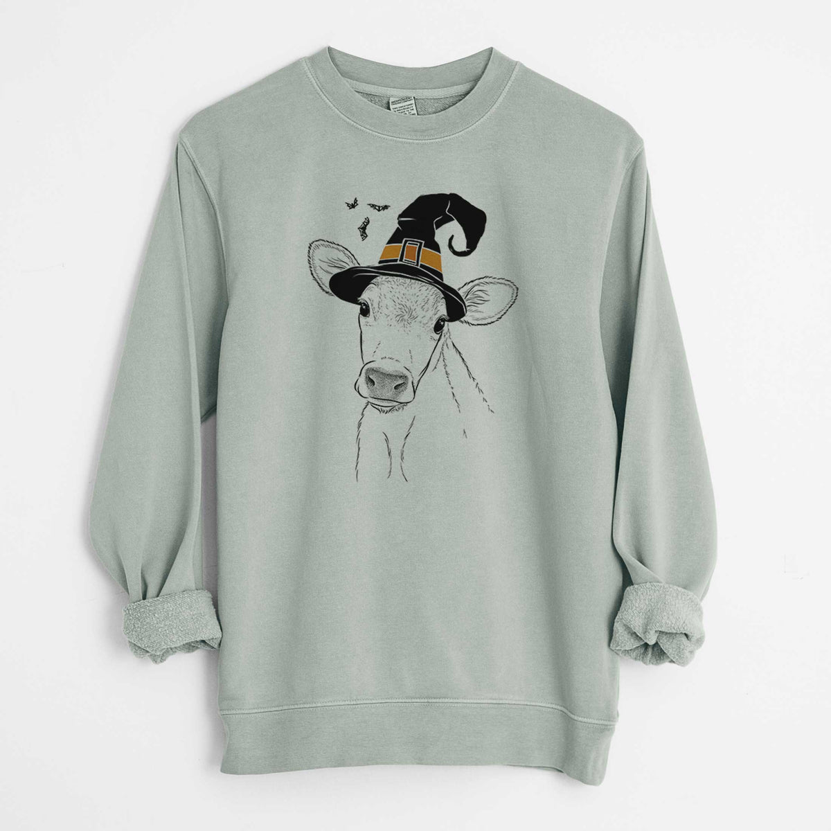 Witch Malu the Cow - Unisex Pigment Dyed Crew Sweatshirt