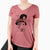 Witch Manchi the Pitbull Mix - Women's V-neck Shirt