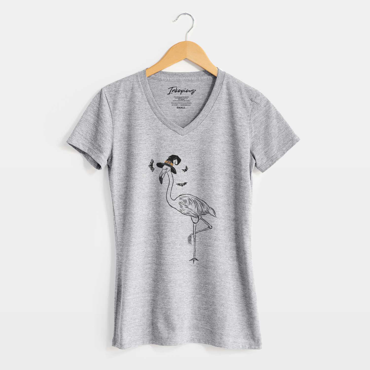 Witch Mango the Flamingo - Women's V-neck Shirt