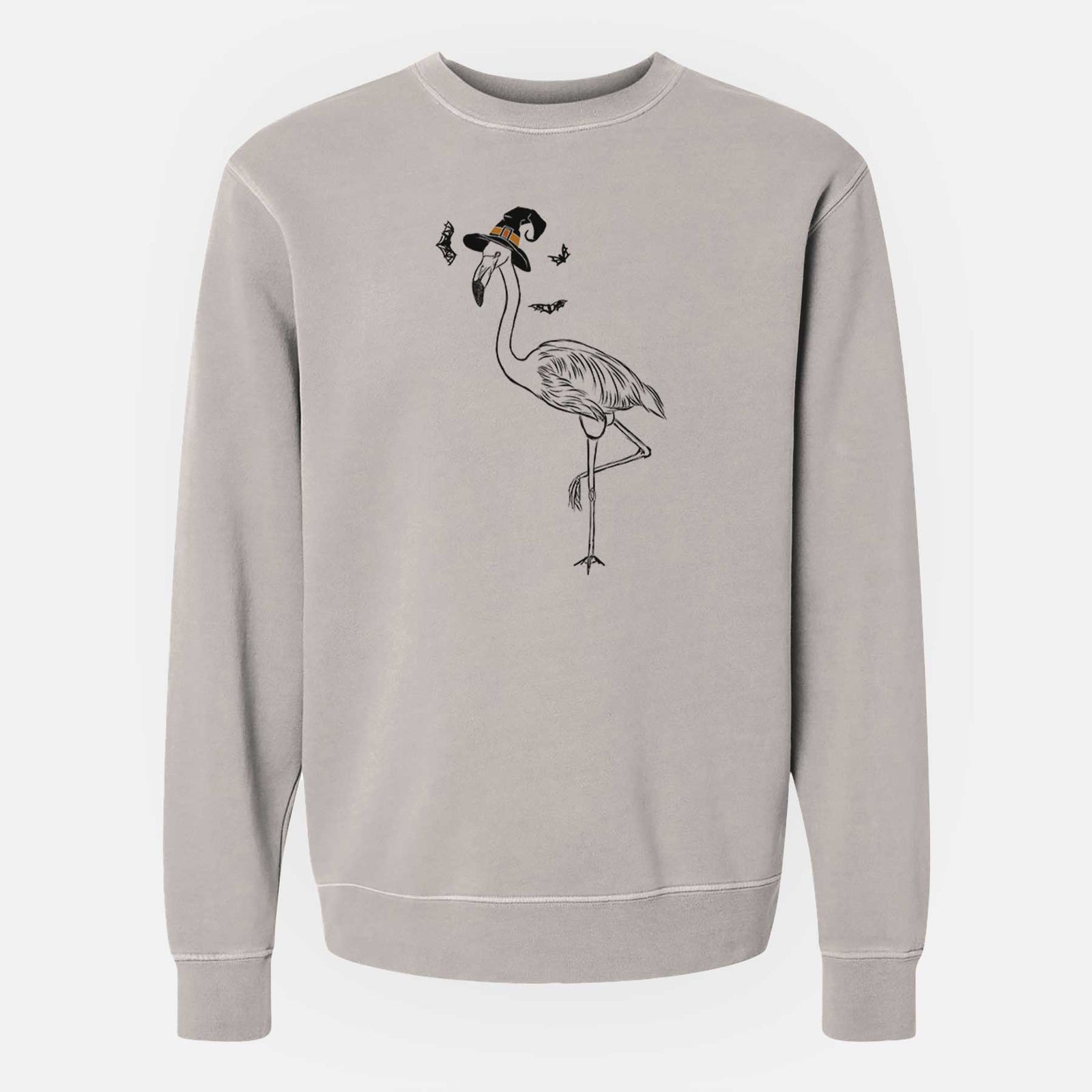 Witch Mango the Flamingo - Unisex Pigment Dyed Crew Sweatshirt